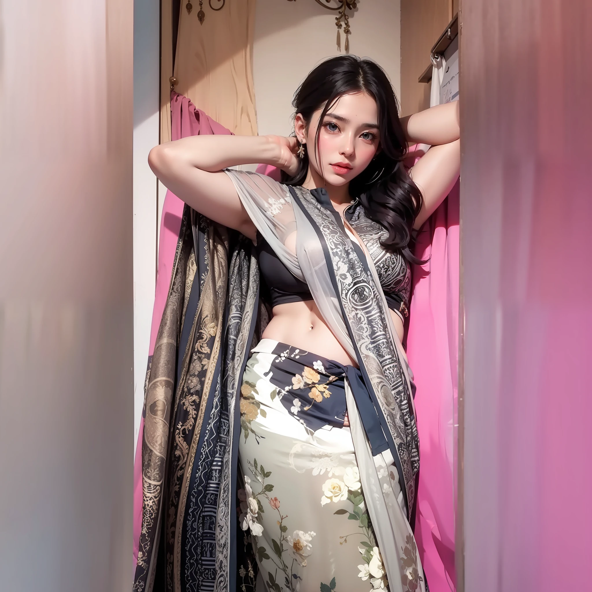 Erotic , navel showing,bug boobs , seductive