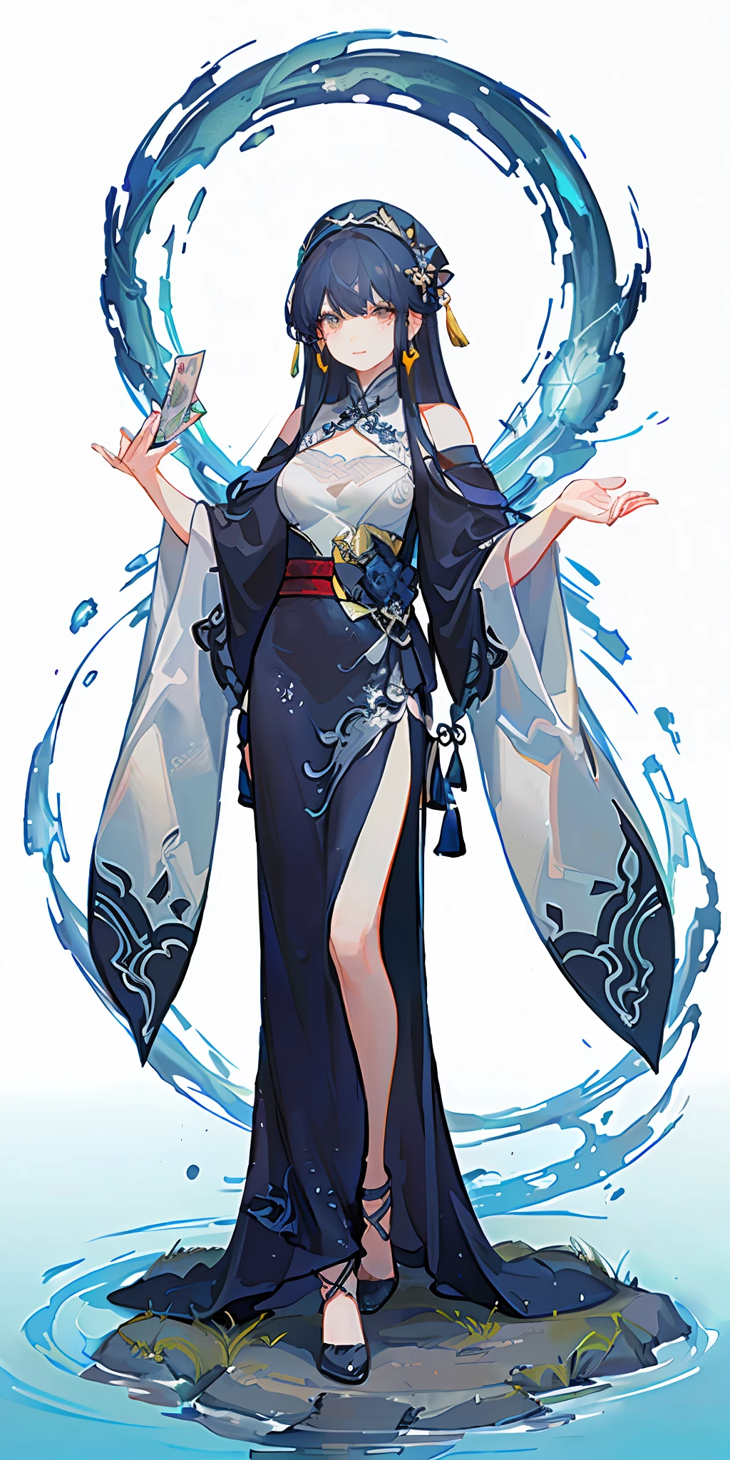 Tarot cards, Chinese style design, characters, standing paintings, beautiful girls