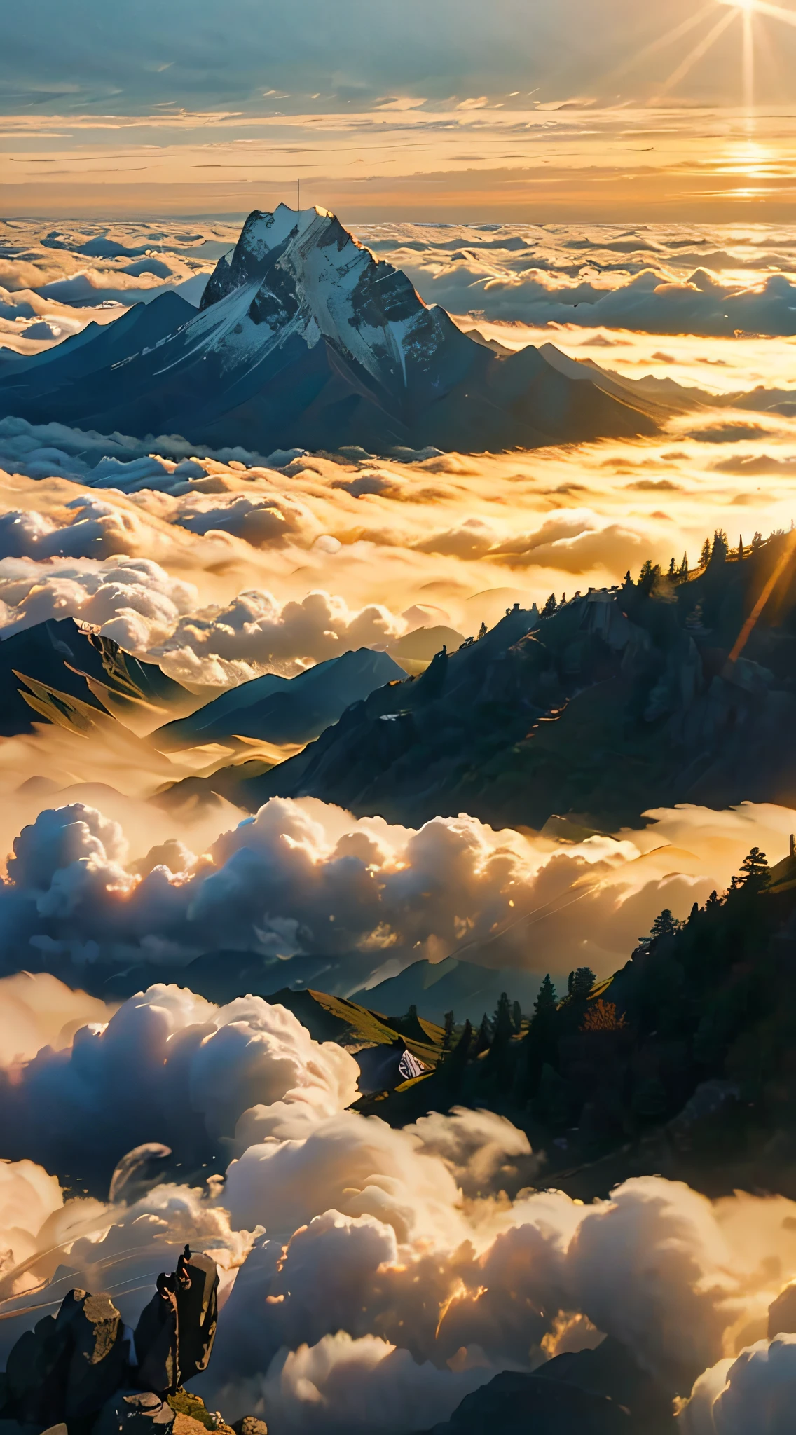 The wonders of the sea of clouds in Dadong Mountain basically begin to form from 5:40 to 6 in the morning, and from a distance, the mountain is misty and misty, like a fairyland on earth.