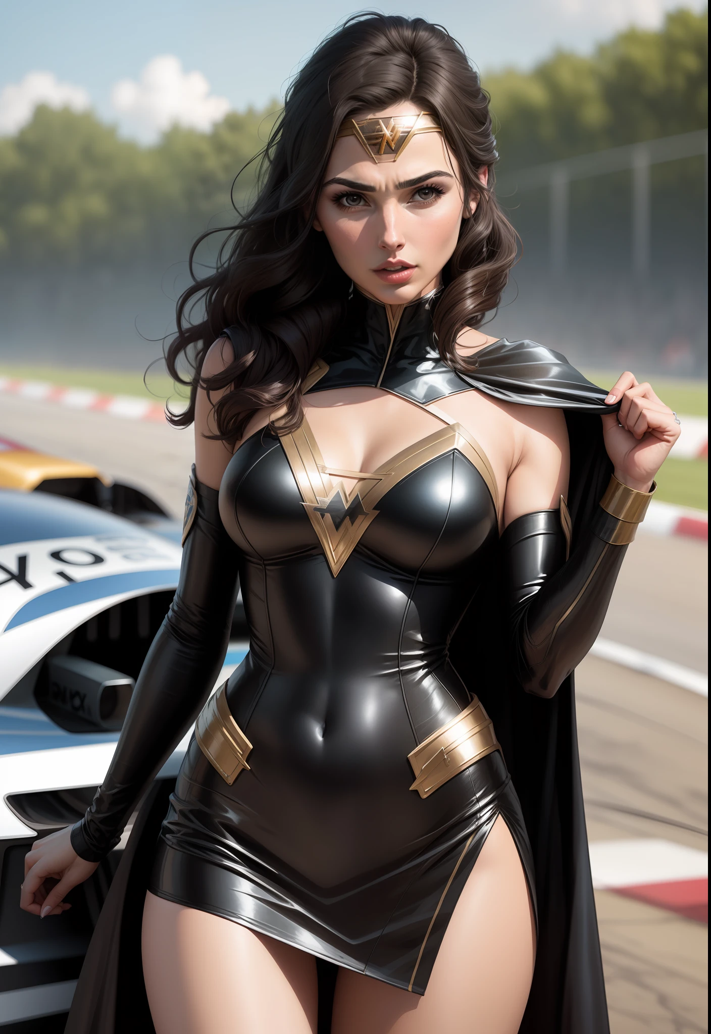 Gal Gadot, queen race, autodromo,