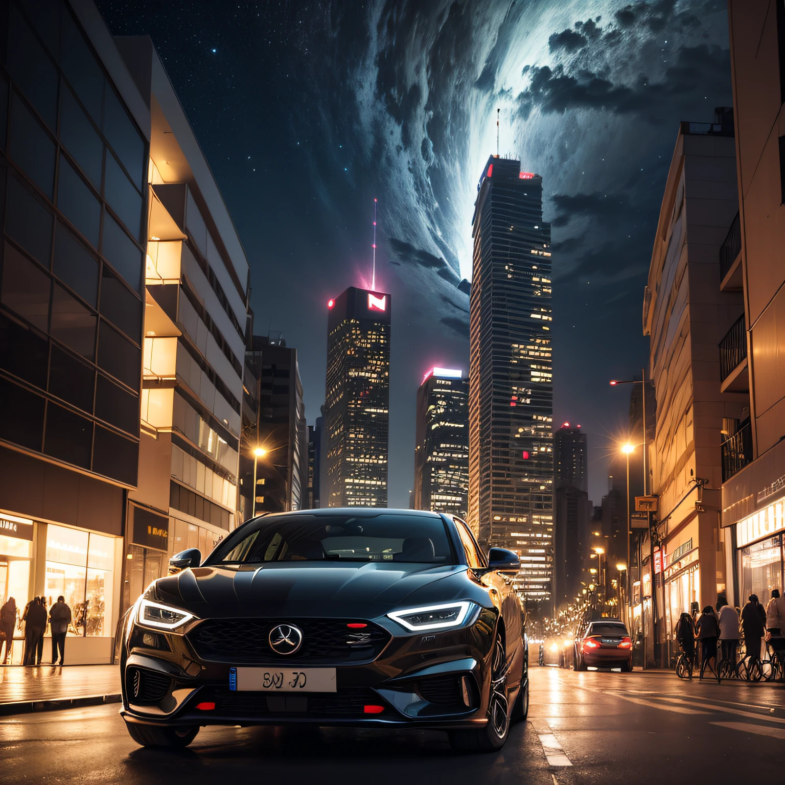 city, sao paulo, futuristic, night, car of the future, beautiful --auto