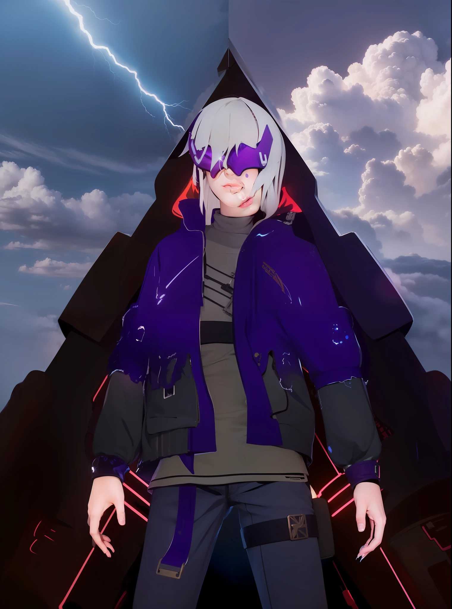 Clouds, lightning, dark, ultra realistic, photorealistic masterpiece