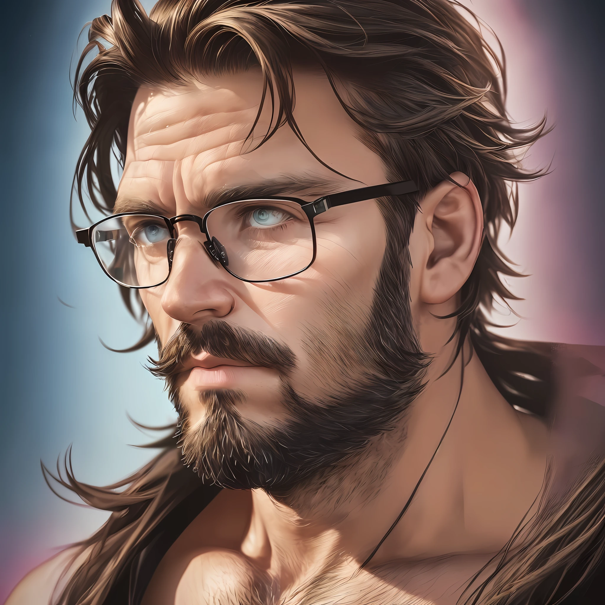 ((( 39 year old man wearing goatee beard and glasses, High Resolution, 4k, MASTERPIECE, dreamlike, UHD, Ultra Detailed, Perfect Resolution, Cinematic Lighting, Realistic Photo, ))) --auto --s2