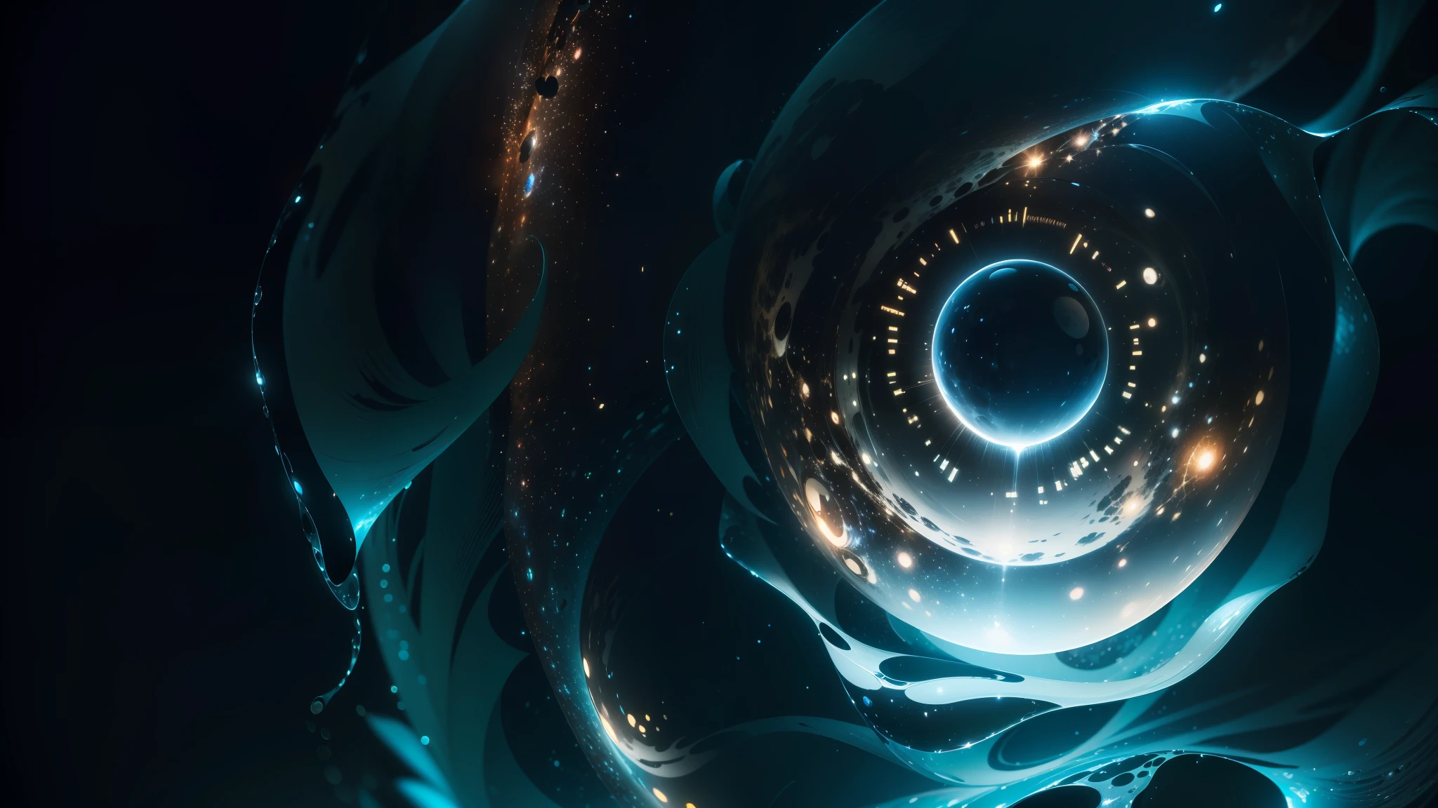 ((Real)))), ((Main))), (Best Quality), Ultra Detailed CG Unity 8k wallpaper, incredibly detailed and beautiful illustrations, floating, high resolution, dynamic, glass texture with stereoscopic edge reflective detail, deep black background, stellar space, big white shiny stars, colorful planets in cosmic vortex, countless small petals fluttering, white letter C plus effect texture volume