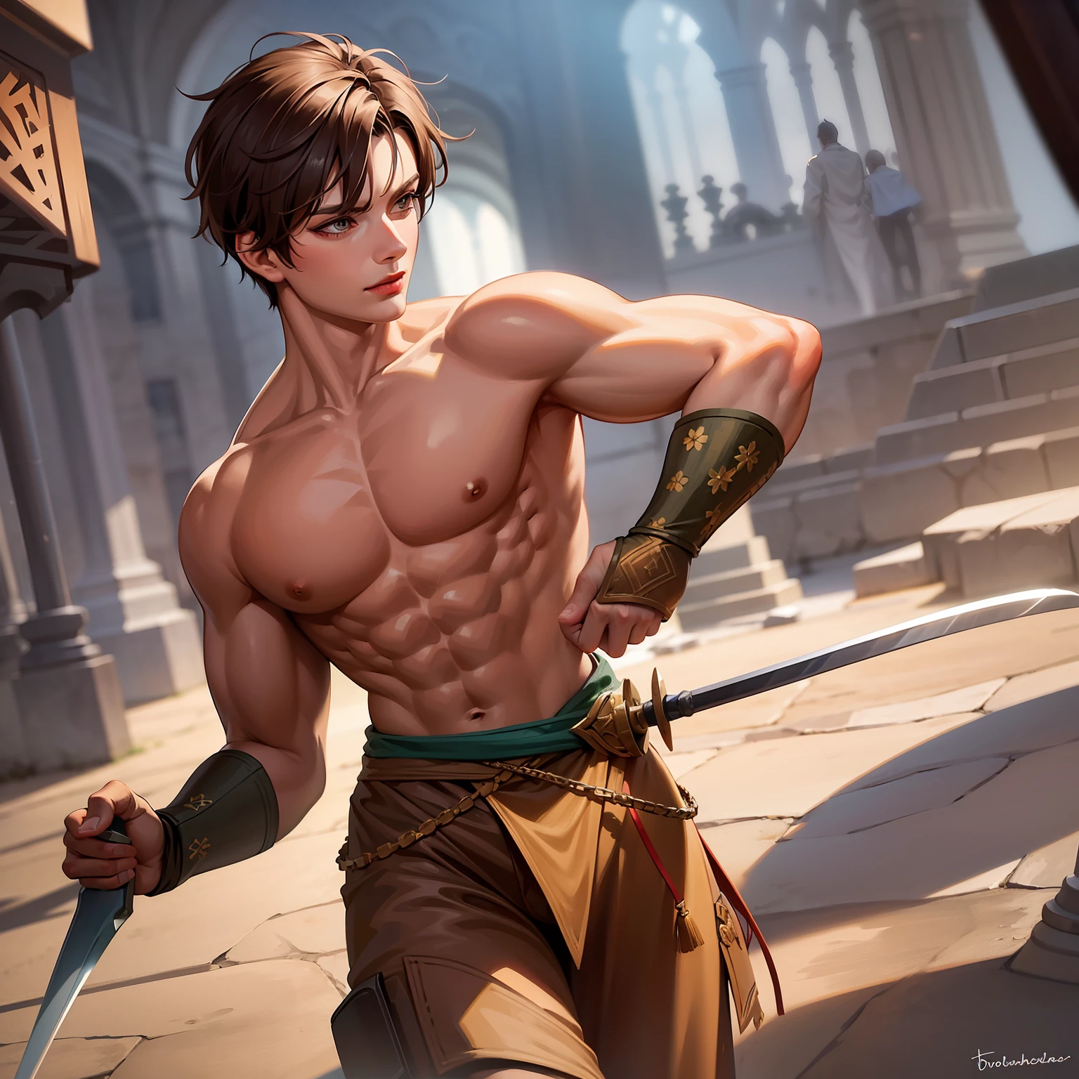 RPG character, every body with the appearance of an archaic Homo sapiens --auto