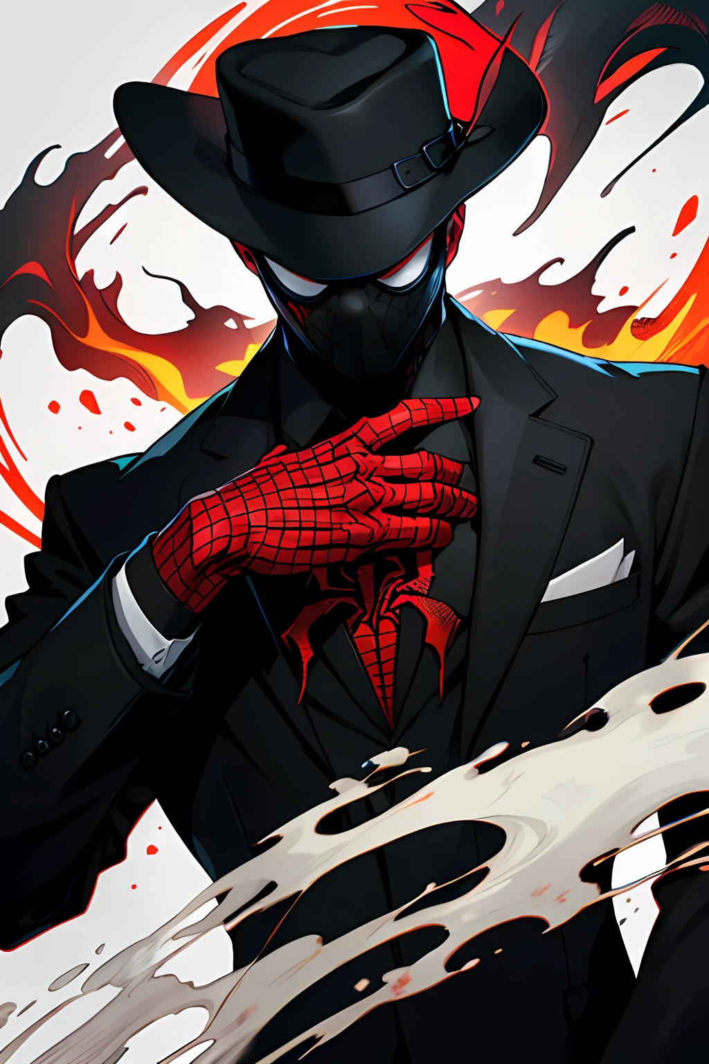 black spider man mask