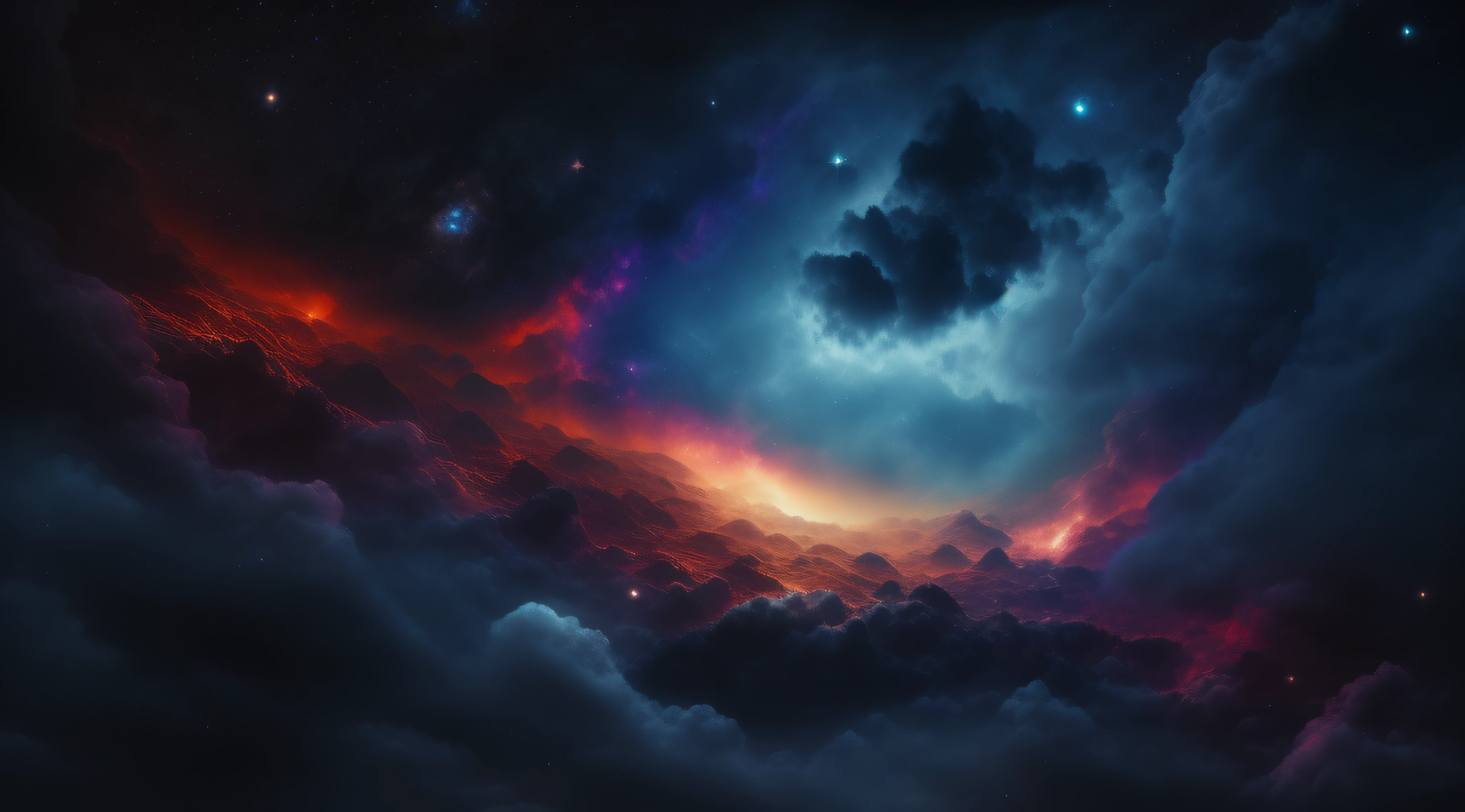 a close up of a picture of a very colorful galaxy, epic beautiful space scifi, dream like atmosphere 8k, dramatic nebula sky, space clouds, atmospheric fantasy sky, 4 k hd wallpaper very detailed, interstellar stormy bright sky, dramatic space sky, space landscape, 4k highly detailed digital art, epic dreamlike fantasy landscape, space sky, galactic landscape, beautiful space