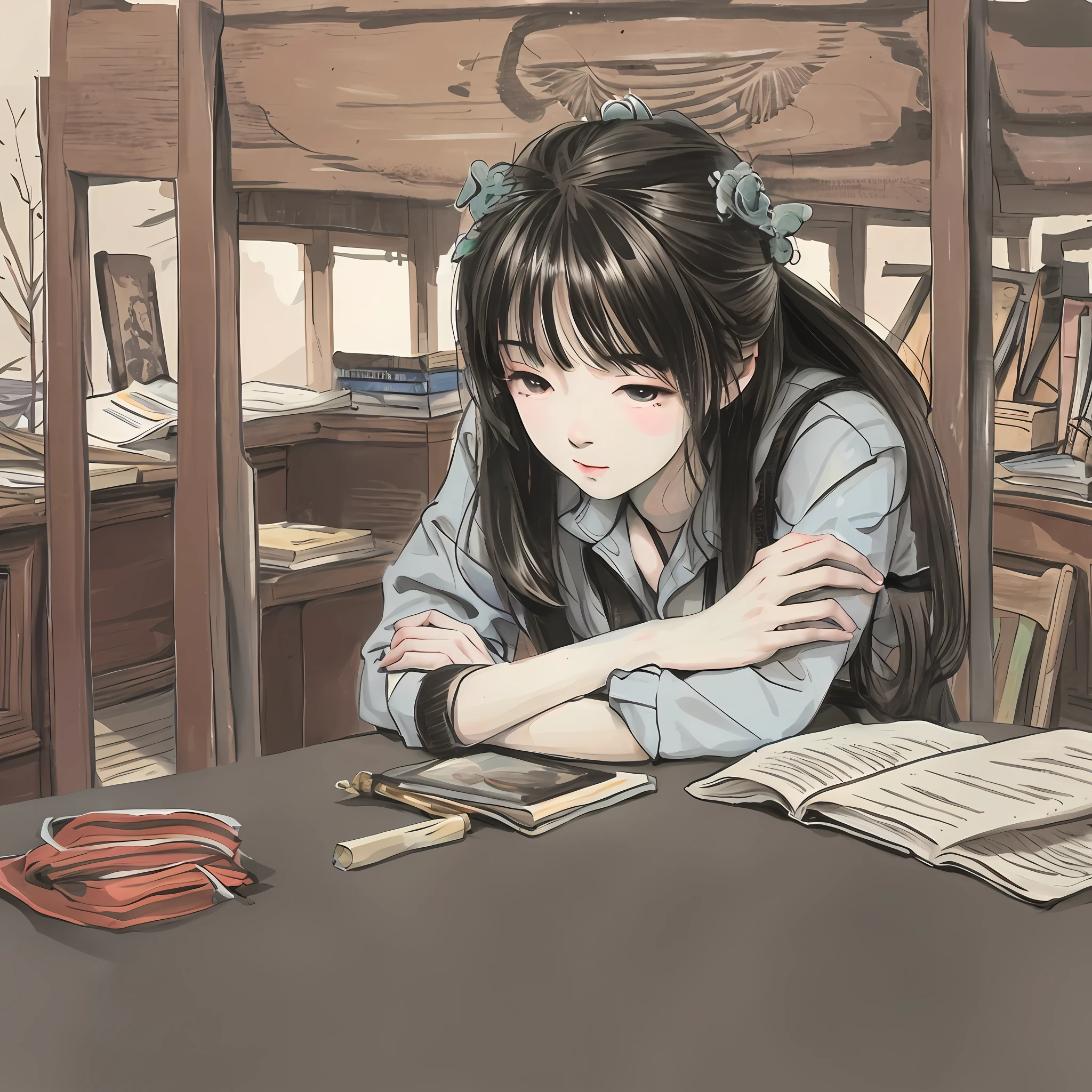 Ancient Chinese academies, where students read