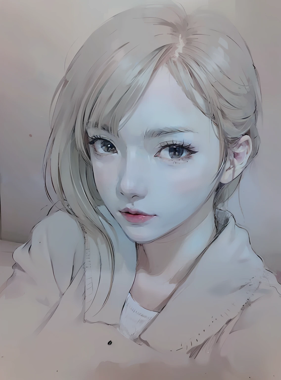 Drawing of girl with long hair and collared shirt, anime sketch, anime shadow), manga drawing, line sketch!, anime shadow, girl sketch, color sketch, anime girl portrait, anime painting, anime portrait, semi-realistic anime style, anime style portrait, portrait anime girl, colored pencil sketch, anime girl portrait, art sketch, colorful, colorful, pastel background