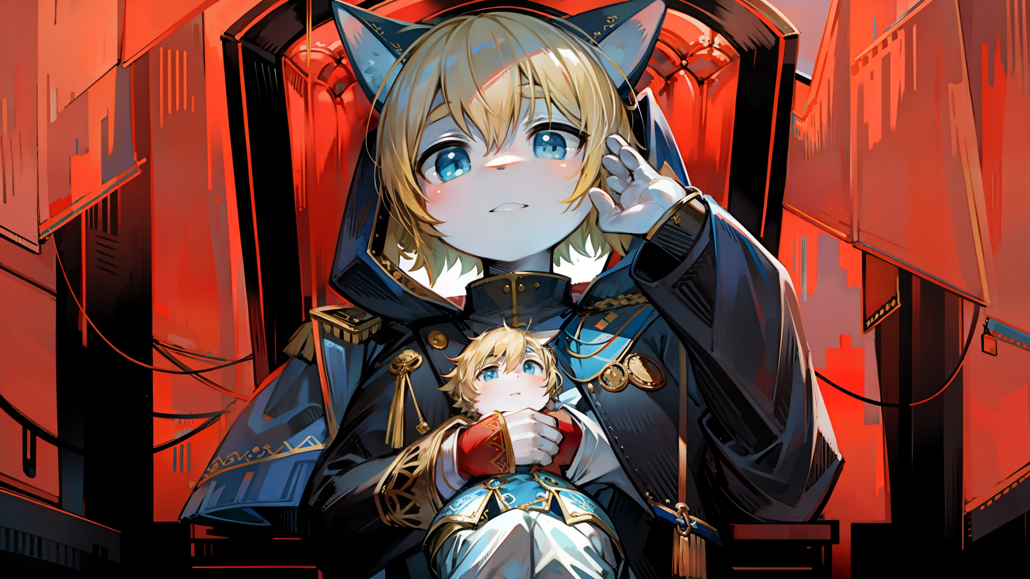 (masterpiece, best quality), 1 male, mature, aged up:1.4, tall muscular guy, broad shoulders, finely detailed eyes and detailed face, extremely detailed CG unity 8k wallpaper, intricate details, Fantasy, royal, nobleman, Admiral, short hair, blonde hair, blue eyes, fleet commander, navy, commander, white uniform, ocean, cloudy sky, wave