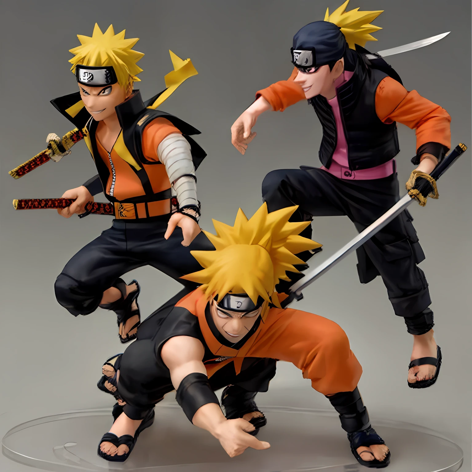 a close up of a action figure of a person with a sword, pop up parade figure, naruto uzumaki, joker as naruto, naruto, naruto artstyle, bandai box art. realistic, productphoto, pain from naruto, battle action pose, joker looks like naruto, anime action figure, naruto in gta v, 1 figure only, banpresto