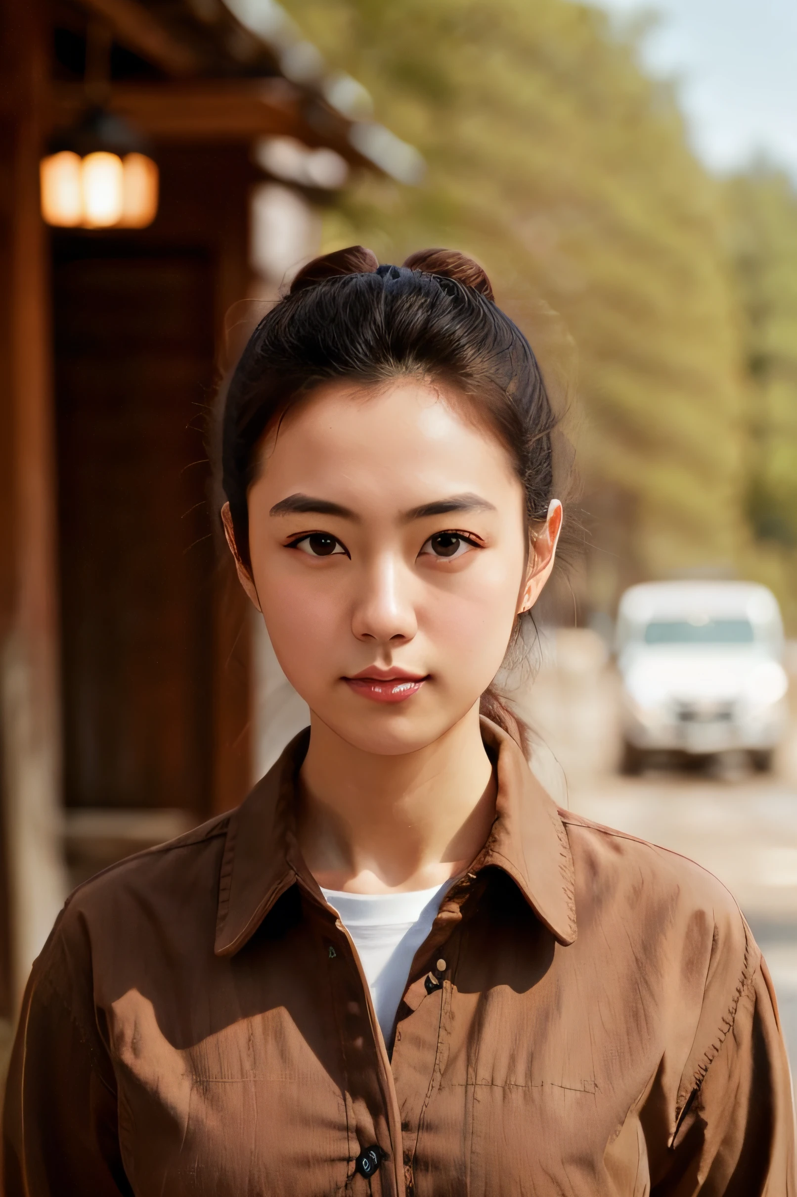 1girl, 
a 20 y.o  female wearing orange shirt ,  full body, beautiful,cute, front view , stand with post,
soft lighting, Japanese, designer
masterpiece, best quality, 8k uhd, dslr, film grain, Fujifilm XT3 photorealistic painting art by midjourney and greg rutkowski