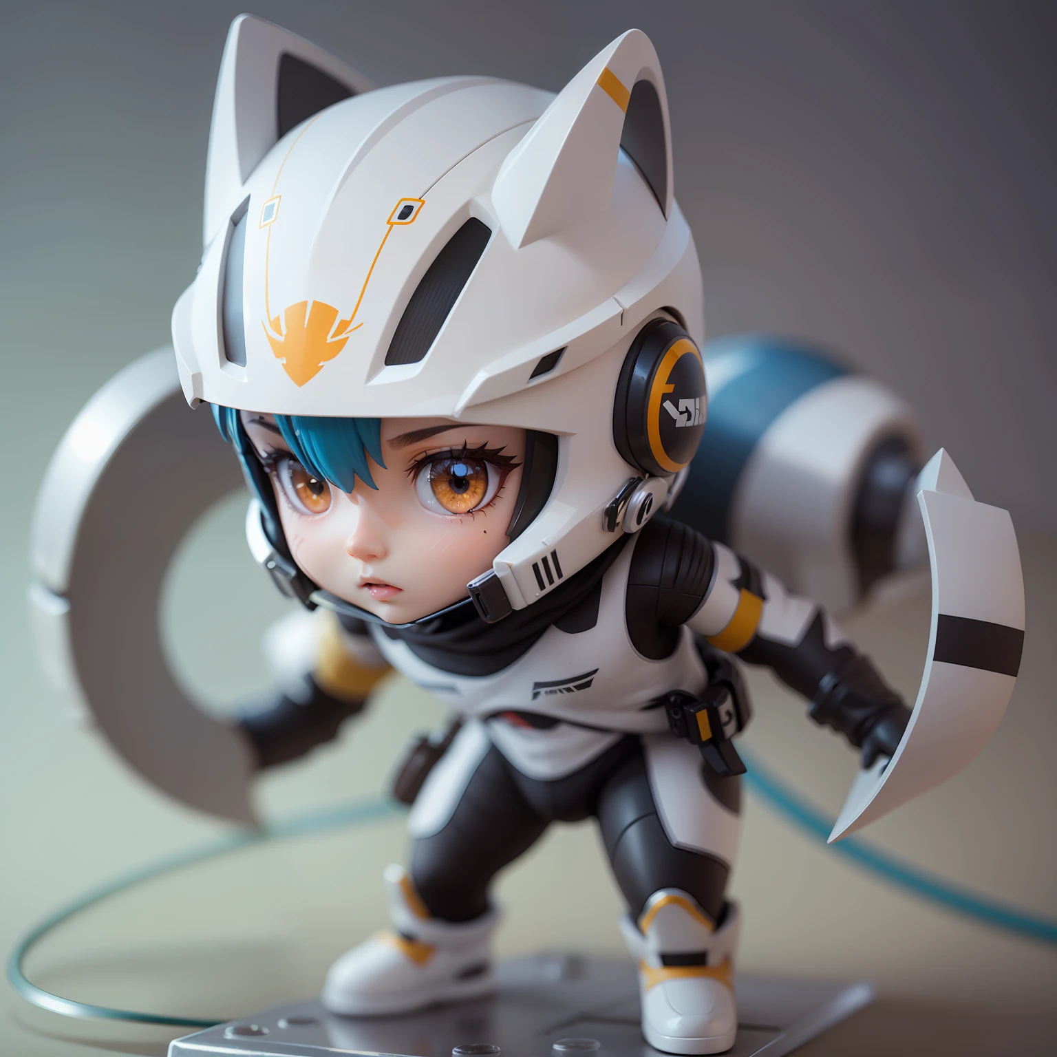 Boy cartoon characters in helmets, cute characters, anime Nendoroid by Elon Musk, cute 3d rendering, 2d illustrations, close-up characters, highly detailed characters, artistic rendering, 3d characters, high quality portraits, engineers, cg artists, 3d character rendering.