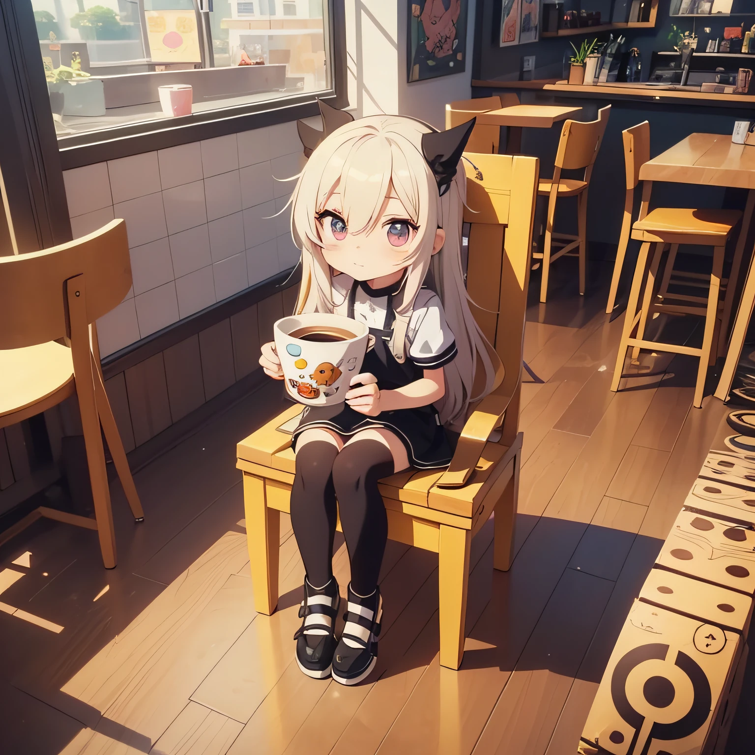 long hair cartoon girl sitting on chair, cartoon art style, cartoon cute, chibi girl, cute cartoon style, cute art style, cartoon style, charikatura, cartoon style illustration, cartoon digital art, cartoon art style, cute digital art, cute anime girl portrait, chibi, chibi style, Cute Cute Girl 2 Long Hair Cartoon Girl Sits on Chair, Anime Drawing, DeviantArt Contest Winner, Pop Art, Cartoon Art Style, Cartoon Cute, Chibi Girl, Cute Cartoon Style, Cartoon Style, Cartoon Style Illustration, Cartoon Digital Art, Cartoon Art Style, 3rd Person, Head Big, 2D2D anime girl, 2d anime character chibi cute girl, café, café chair, coffee in café, coffee