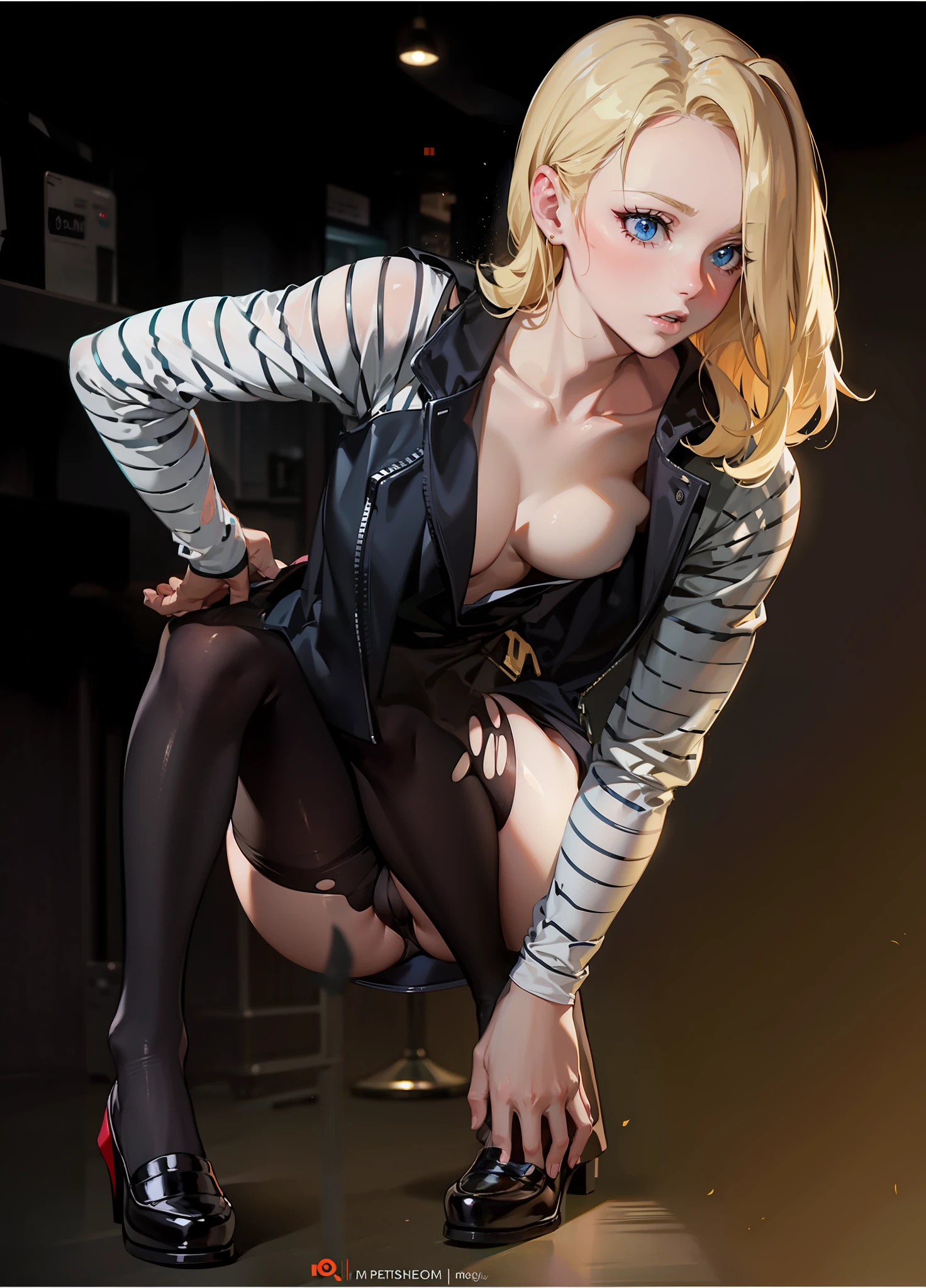 Torn clothes, pantyhose