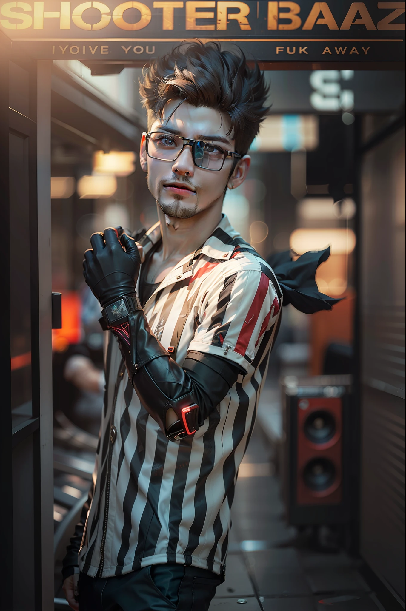 Change background cyberpunk handsome boy, realistic face, 8k, ultra realistic,