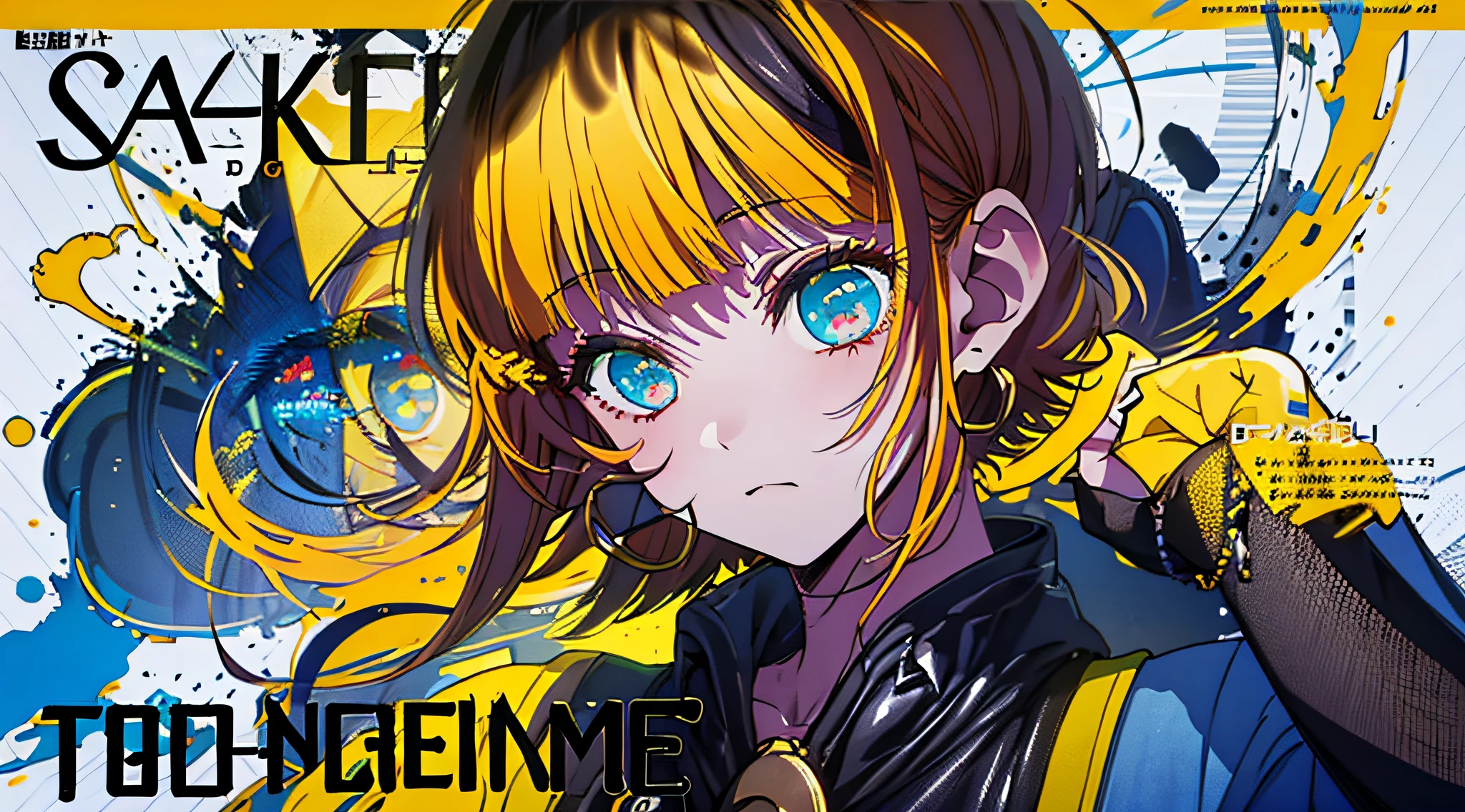 (((dramatic))), (((gritty))), (((intense)))) The movie poster features as the central character. She is shy in the center of the poster, wearing idol outfit, and a determined expression on her face. The background is dark and gritty, with a feeling of drunkenness. The text is bold and eye-catching, with catchy slogans that add to the overall drama and excitement. The color palette is dominated by dark colors, dotted with bright colors, giving the poster a dynamic and visual impact, tachi-e (magazine:1.3), (cover-style:1.3), fashionable, vibrant, outfit, posing, front, colorful, dynamic, background, element, confident, expressive, holding, statement, attachment, majestic, coiled, around, touch, scene, text, cover, bold, eye-catching, title, fashion, font, catchy, title, bigger, eye-catching, modern, trendy, focused, stylish, 1 girl