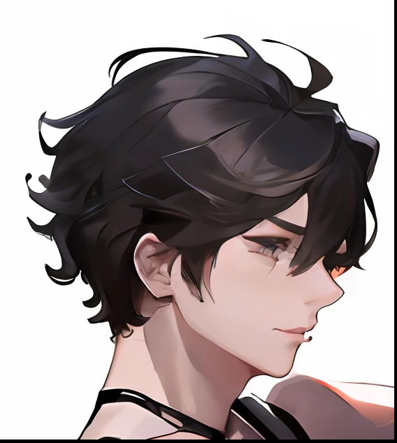 Handsome male with side face