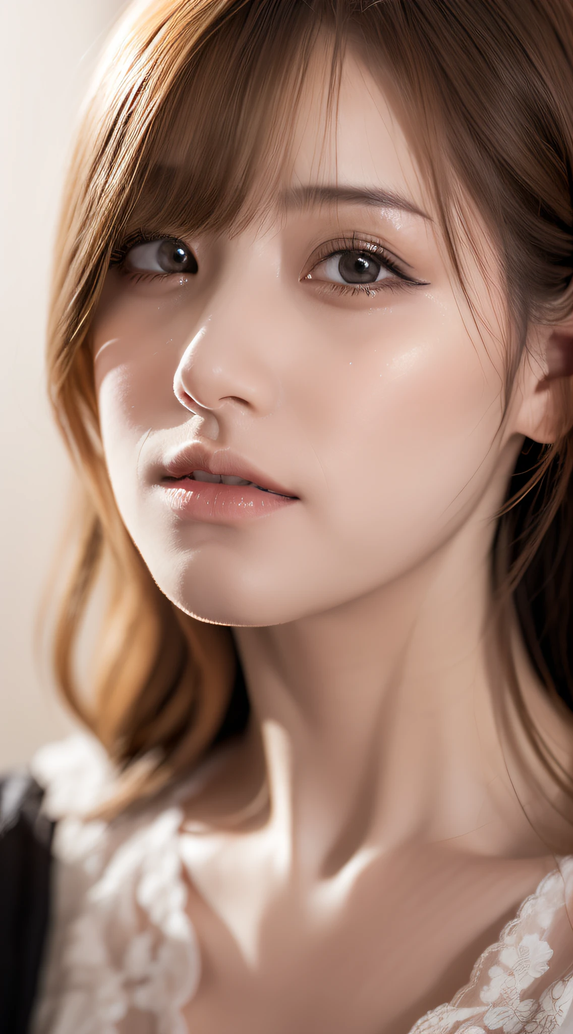 (Ultra Real), (Illustration), (High Resolution), (8K), (Very Detailed), (Beautiful and Detailed Eyes), (Best Quality), (Super Detail), (Masterpiece), Beautiful Face, (Detailed Face), Side Face, Clear Facial Features, Double Eyelids, Milky White, Fair Skin, High Detail Skin, Realistic Skin Details, Visible Pores, Dress: 1.1, Ridiculous, Attractive, Ultra High Resolution, Super Realistic, Very Detailed, Golden Ratio, (Dynamic Pose), Sad Tears, Dynamic lighting