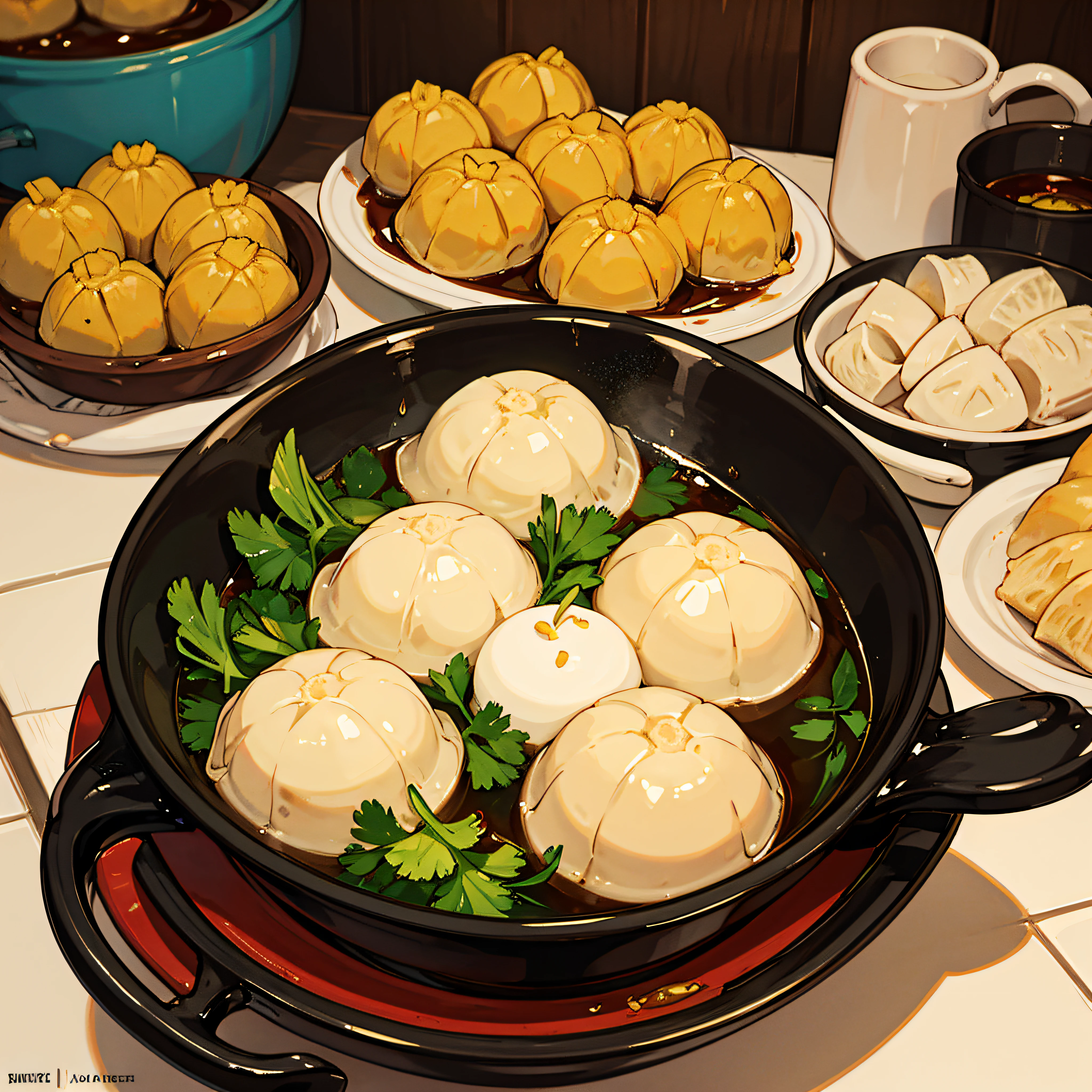 Dumplings, fresh and delicious