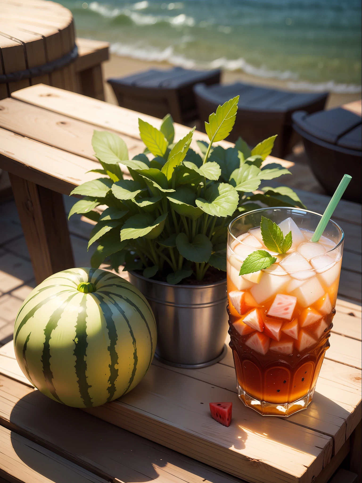 No characters, no sea, summer, drinks, soda, watermelons, flowers, plants, mint