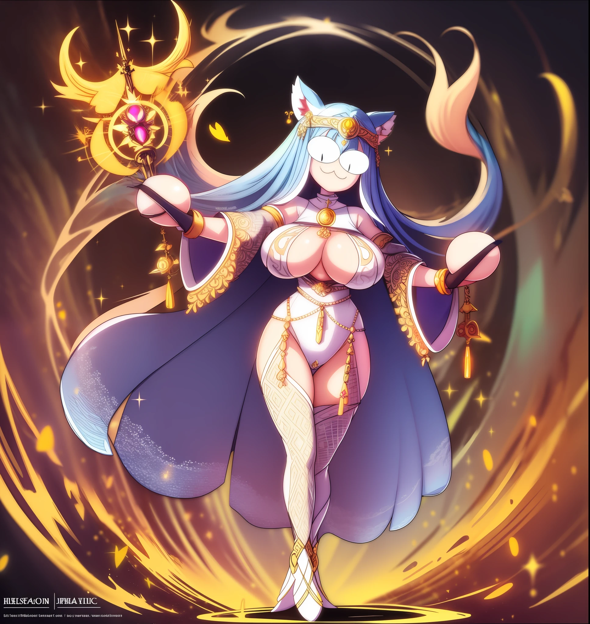 necoarc,huge breast, curvy, female,fantasy goddess,there is a cartoon picture of a woman with a very large breast, glowing angelic being, glowing holy aura, inspired by Luma Rouge, the non-binary deity of spring, ethereal rainbow nimbus, the butterfly goddess of fire, inspired by Marie Angel, glowing aura around her, astral fairy, as the goddess of the sun, “uwu the prismatic person, big breast, happy, beautiful eyes, , full body, walking, long robe, long dre, catgirlss, nun, priestess ,holy