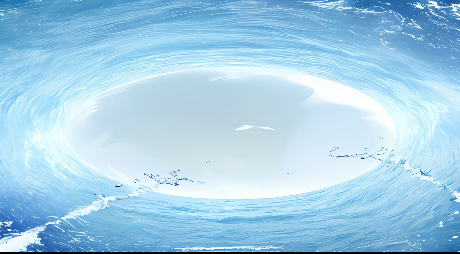 there is a large circular picture of a wave in the ocean, wave of water particles, water particle in front, water background, water torrent background, ocean background, azure waves of water, middle of the ocean, photo of the middle of the ocean, round background, wild ocean background, water powers water swirling, water in background, wall of water either side
