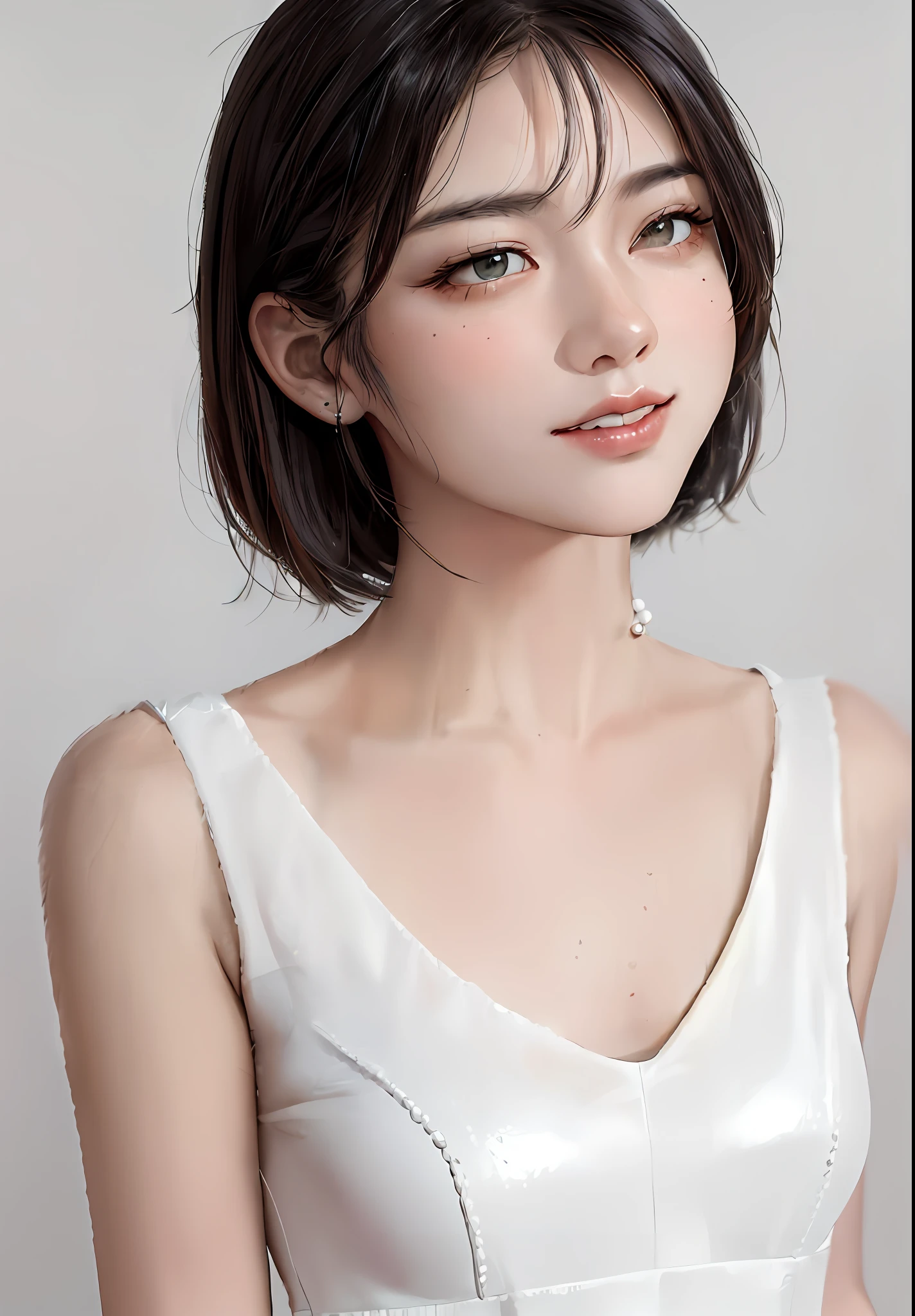 there is a necklace with a pearl on it on a table, pearl necklace, silver necklace, pearl choker, strings of pearls, symetrical japanese pearl, opulent pearl necklace, necklace, small necklace, pearls and chains, pearls, detailed zoom photo, middle close up shot, jewelry pearls, 8k!!, silver details, inspired by Evert Collier
