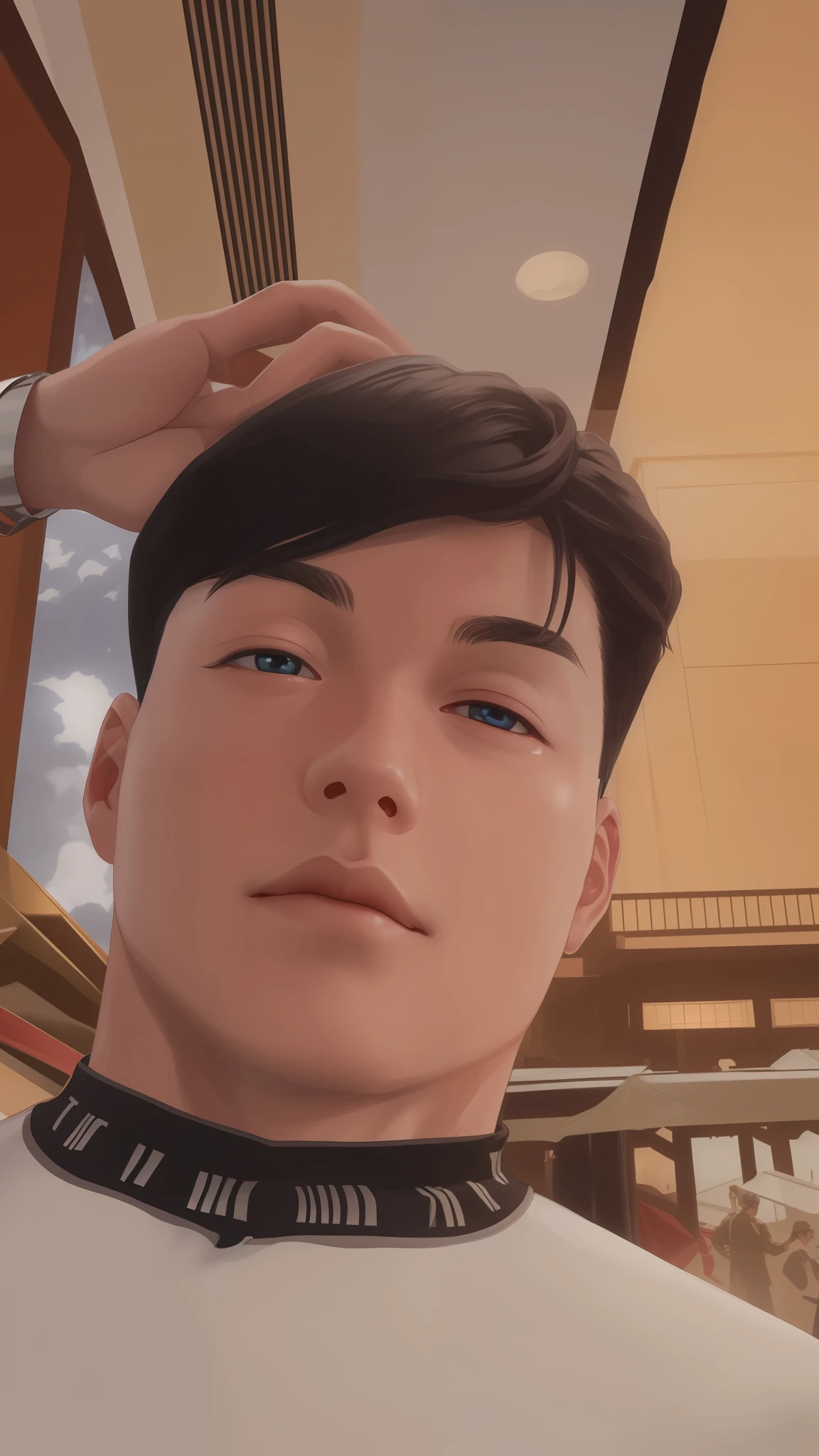 (((full body of male supspr))), (((four red metal legs))), (((silver bracelets))), (((sharp fingers))), a spider - man in a red and black suit sitting on the edge of the building, 8k, unreal engine, octane render, by seunghee lee, Jang Tae-Hwan, Chocofing R, seungho lee, trending on pixiv, fanbox, skeb, masterpiece, smooth soft skin, big dreamy eyes, beautiful intricate colored hair, symmetrical, anime wide eyes, soft lighting, concept art, digital painting,