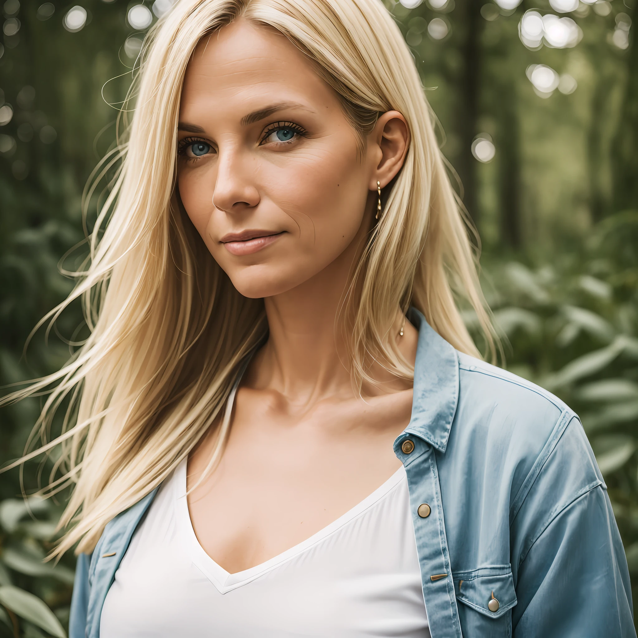 RAW photo, a portrait photo of a blonde (41 years old) in casual clothes, natural skin, 8k uhd, high quality, film grain, Fujifilm XT3, ph --auto