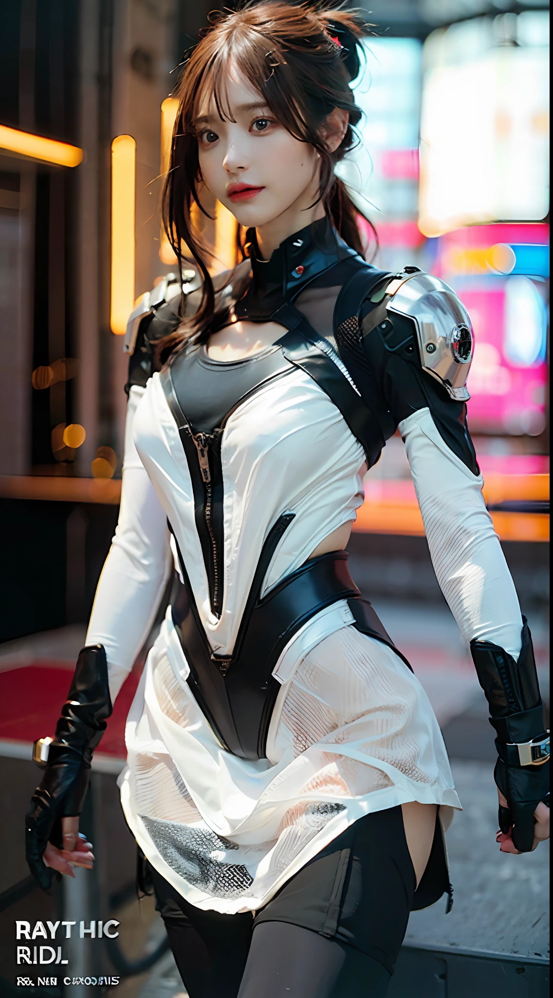((Best quality)), ((masterpiece)), (detailed:1.4), 3D, an image of a beautiful cyberpunk female,HDR (High Dynamic Range),Ray Tracing,NVIDIA RTX,Super-Resolution,Unreal 5,Subsurface scattering,PBR Texturing,Post-processing,Anisotropic Filtering,Depth-of-field,Maximum clarity and sharpness,Multi-layered textures,Albedo and Specular maps,Surface shading,Accurate simulation of light-material interaction,Perfect proportions,Octane Render,Two-tone lighting,Wide aperture,Low ISO,White balance,Rule of thirds,8K RAW,
