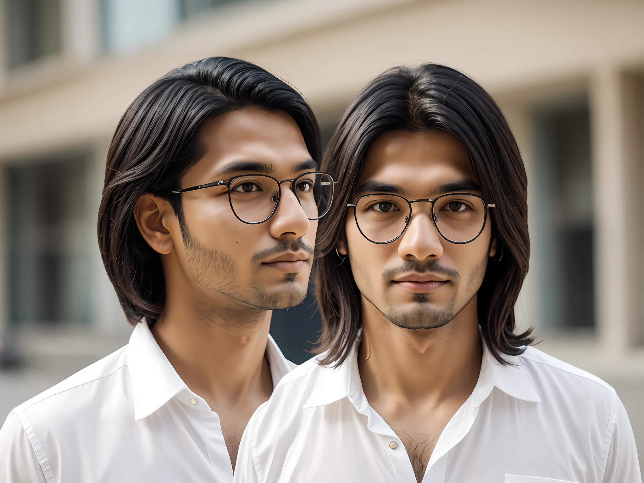 there is a man with glasses and a white shirt posing for a picture, professional profile picture, taken with sony a7r camera, jayison devadas, very very low quality picture, photo taken with sony a7r camera, portait photo profile picture, with accurate face, 8k selfie photograph, selfie photo, face picture, professional picture, front profile!!!! --auto
