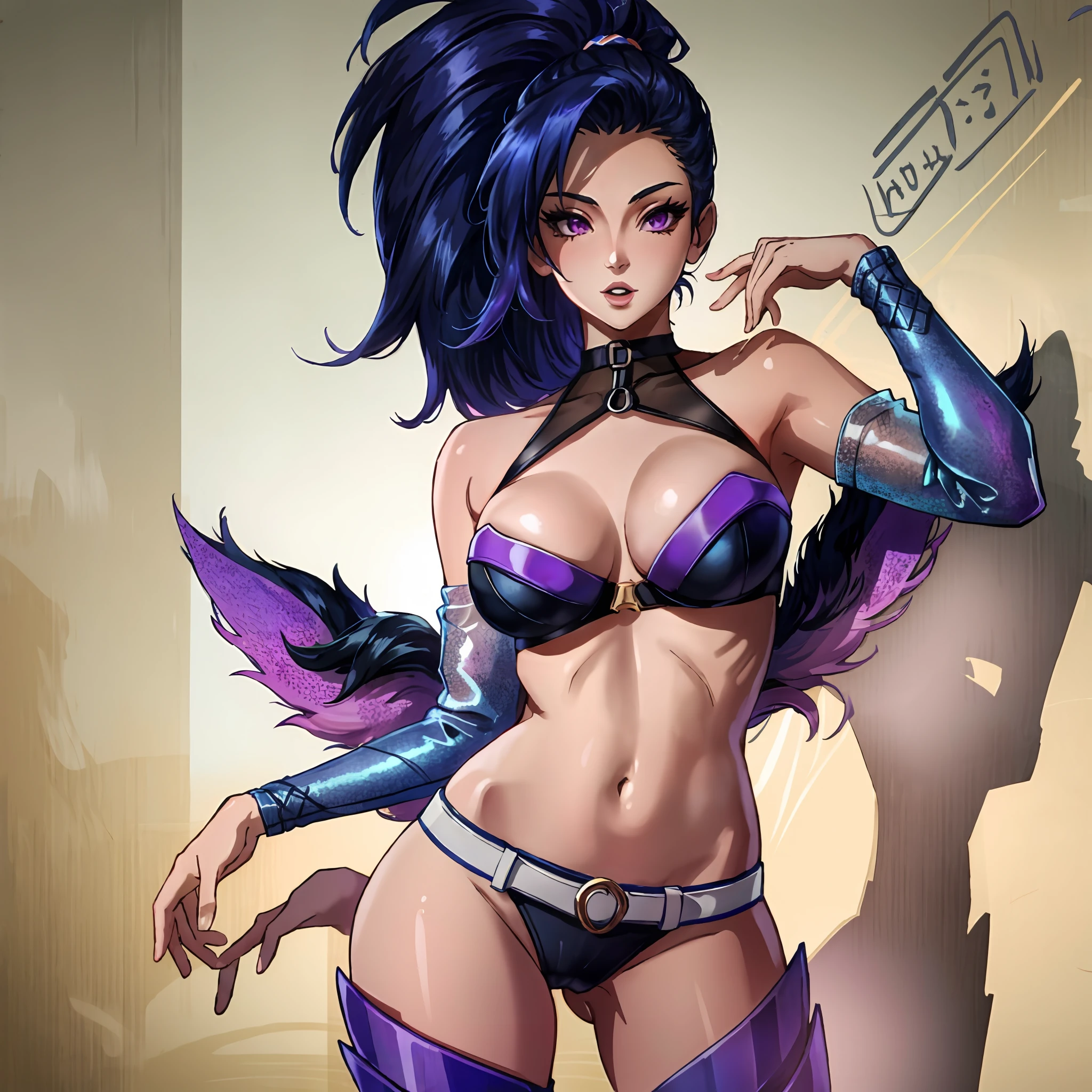 ((4girls)),((best quality)), ((masterpiece)), ((realistic)), (detailed), highly detailed skin, 1girl, K/DA all out Akali,K/DA all out Ahri,K/DA all out Kai'Sa,K/DA all out Evelynn,All out alternate outfit,kpop,popstar ,navel, midrift, stunning gradient colors, no watermark signature, detailed background, insanely detailed, , ((masterpiece)), HDR, spreading legs,slutty expression,bitch,pornstar, league of legends,topless,big breasts,moaning,lewd,legs spread wide, spreading legs wide,purple colour outfit,bra and panty,camel toe,posing for camera