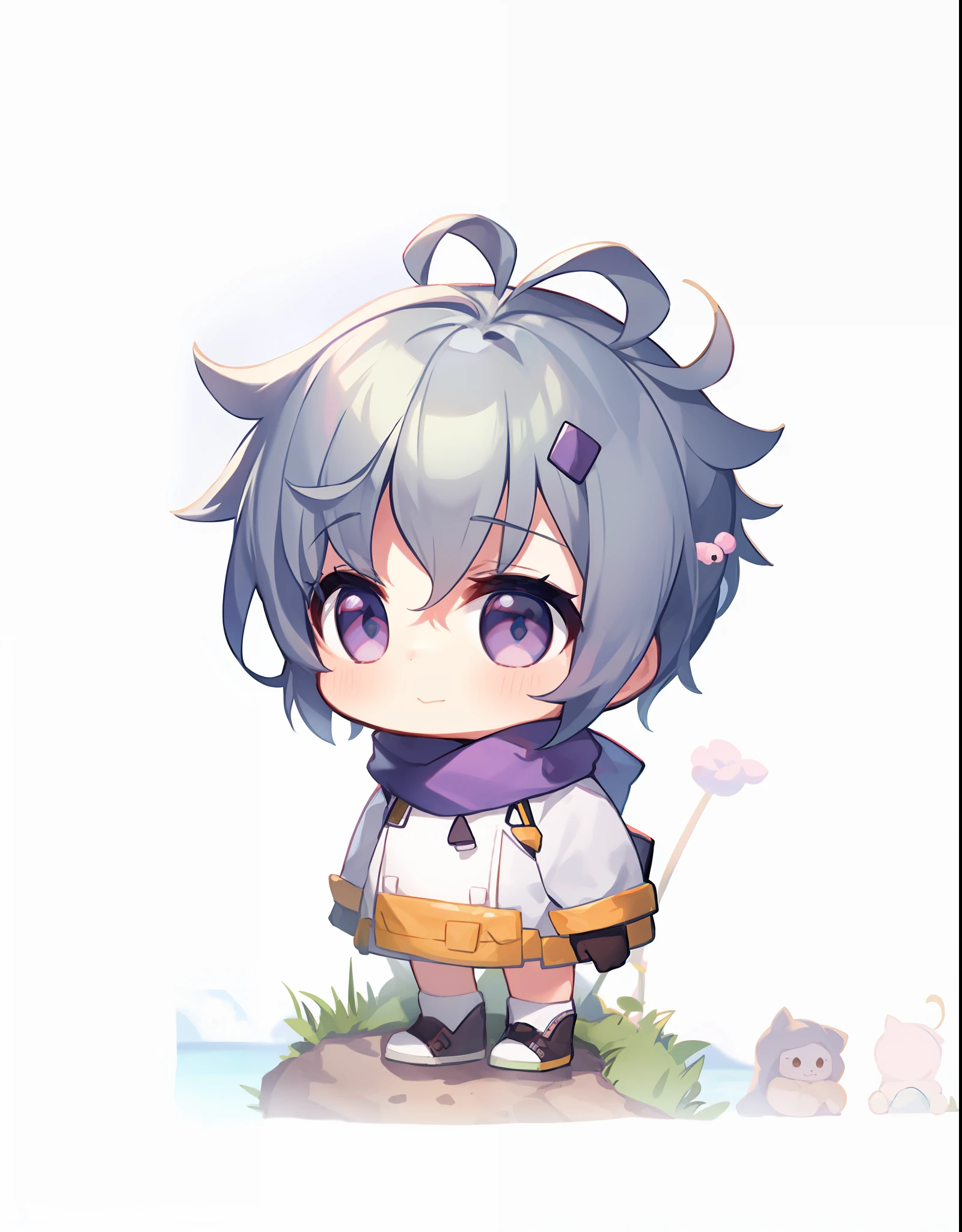 Faint smile,Cute characters looking at the view --auto --s2