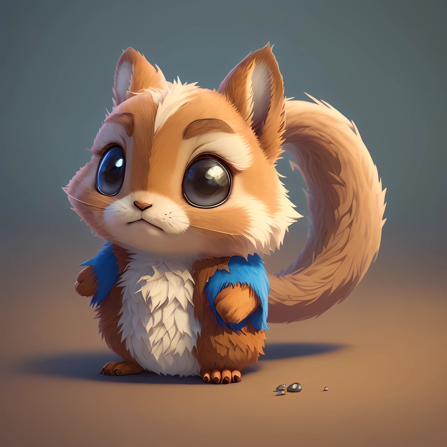Cute tiny hyper realistic Anime chipmonk from pokemon, chibi, adorable and fluffy, logo design, cartoon, cinematic lighting effect, charming, 3D vector art, cute and quirky, fantasy art, bokeh, hand-drawn, digital painting, soft lighting, isometric style, 4K resolution, photorealistic rendering, highly detailed clean, vector image, photorealistic masterpiece, --auto --s2