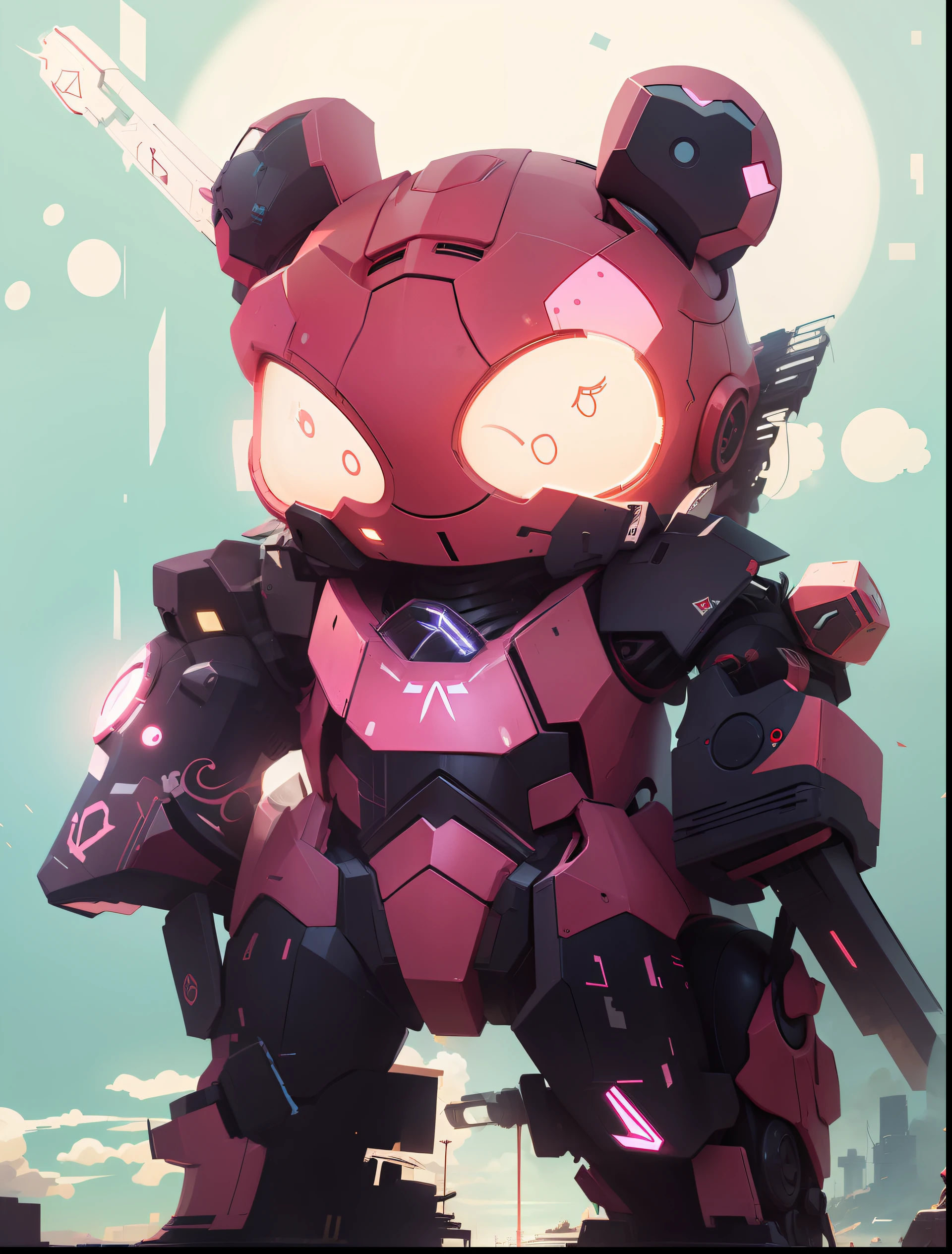 Pink color, cute shape, mecha --auto