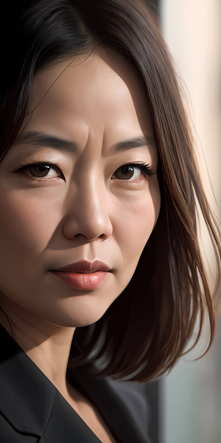 Beautiful mature Chinese white-collar worker, wearing professional attire, in the office, photorealistic realism, photorealistic masterpiece, realism, realism, photorealistic realism, high contrast, photorealistic digital art trends in Artstation 8k HD detailed realistic, detailed, skin texture, super detailed, realistic skin texture, armature, best quality, super high resolution, (realism: 1.4),, high resolution, detailed, raw photo, sharp, by lee jeffries Nikon D850 Film Stock Photograph 4 Kodak Portra 400 Camera F1.6 Lens Rich colors Ultra-realistic realistic textures Dramatic lighting UnrealEngine ArtStation CineStill 800 trend,