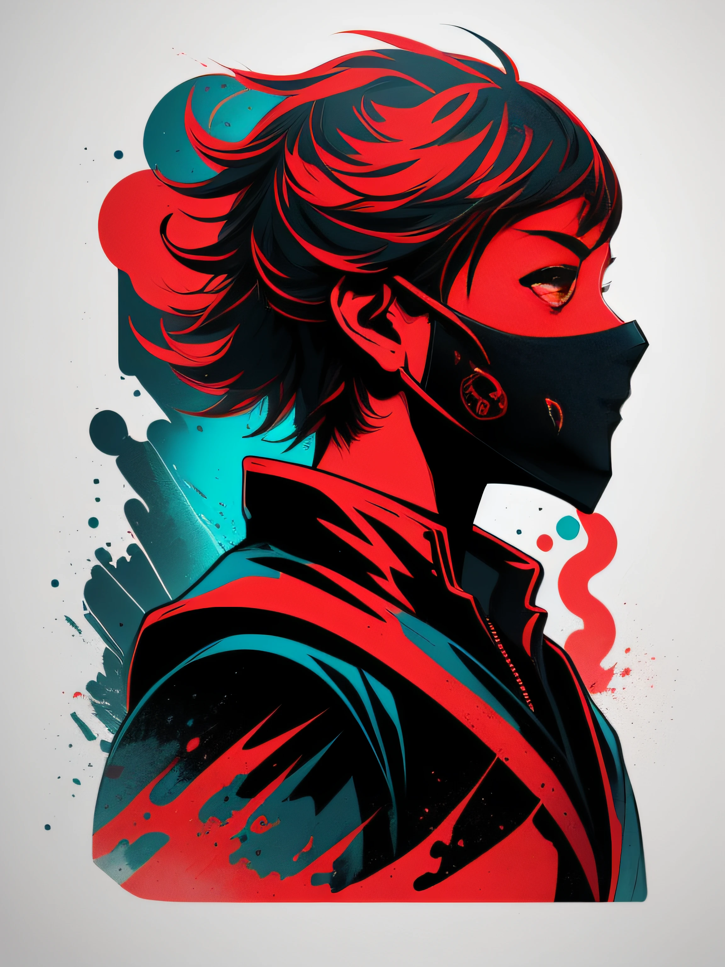 [mountains and lakes]Heraldic silhouette，Logo mask style illustration，Dan Mumford，greg rutkowski，James Jean，Black background，fantasy art，mysterious，realisitc，majestic，Rich and vibrant colors，High contrast，Seamless water brand，artstation，deviantart，dribbling，Red bubbles，teepublic，Sharp focus，Simple，hyper-detailed，Detailed drawing，Vectorization，profile，Isometric style，8k。