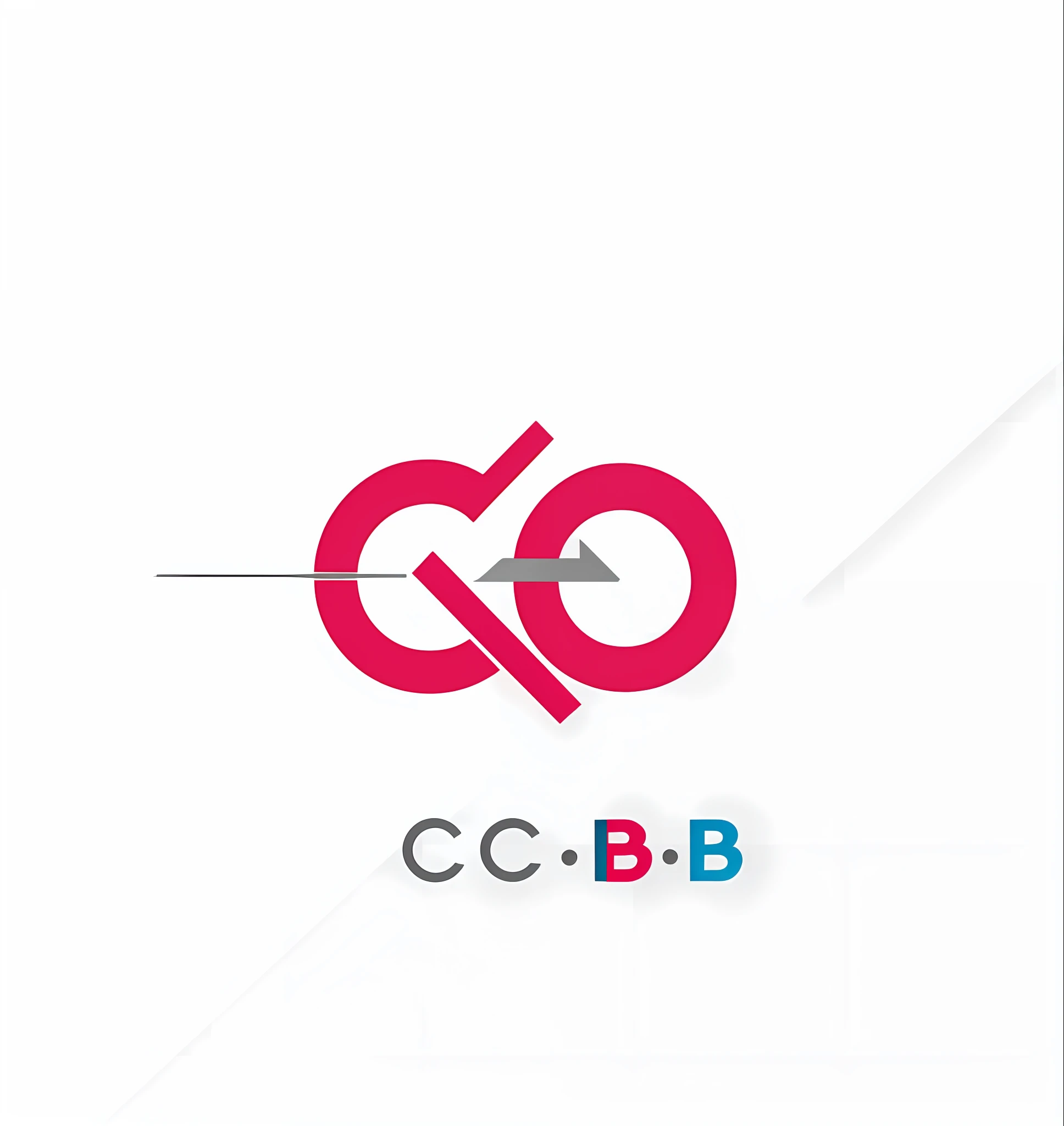 A white square,There is a CCB logo logo on it, brand mark, logo in abstract style, abstract logo, brand identity, round logo, minimalist logo without text, professional logo design, logo graphic design, 2d solid shape logo, clean logo design, Logo design, minimalist logo vector art, minimalistic logo, vectorized logo style