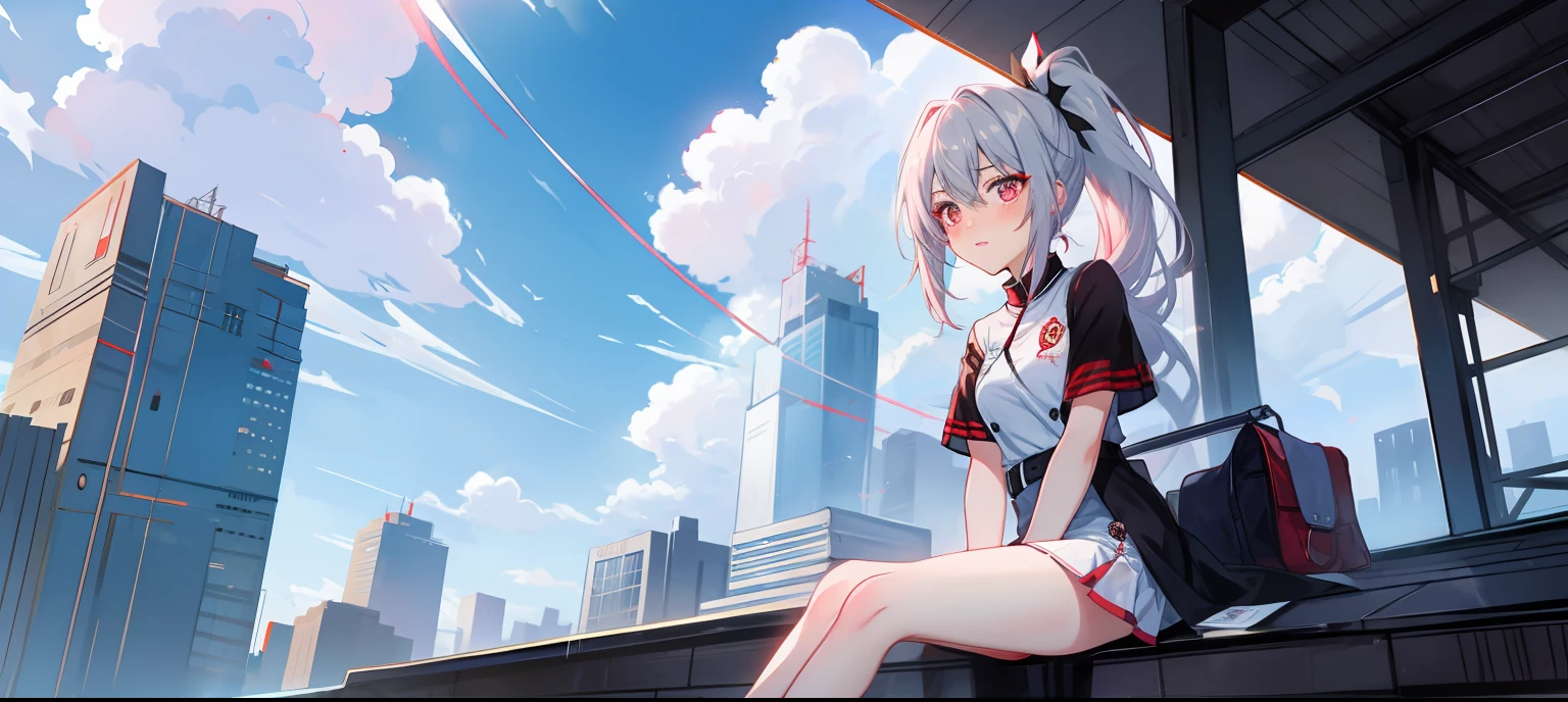 blushed,Light red eyes
