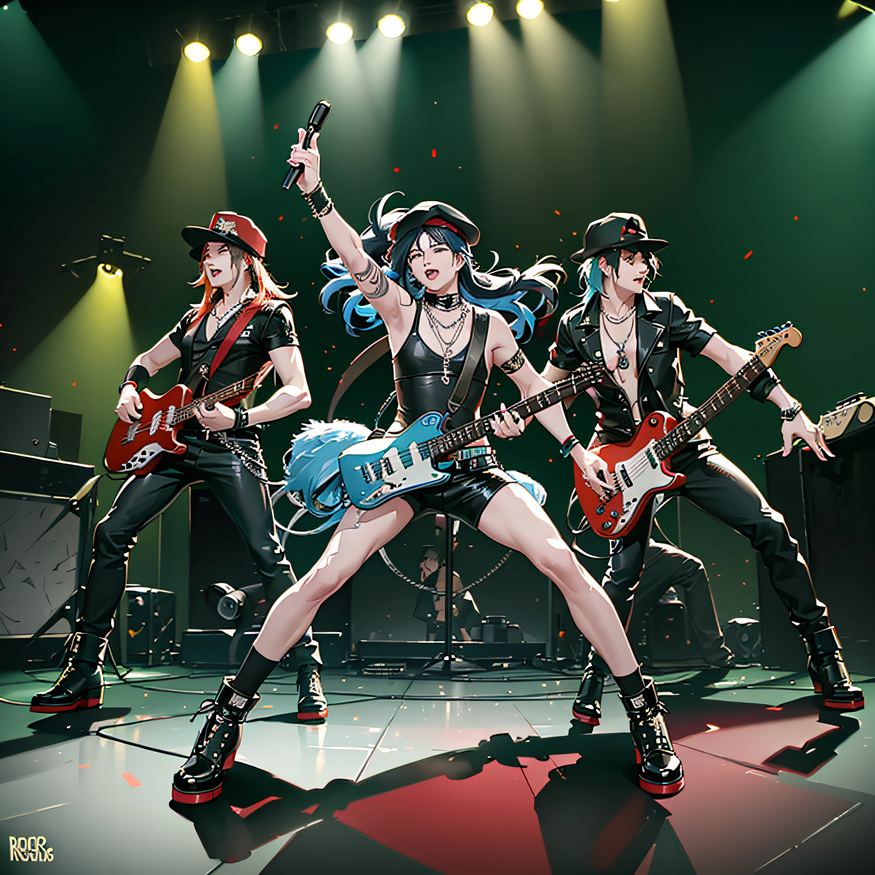 Feel the adrenaline, pumping through your veins,
As the rhythm takes control, breaking all the chains,
We'll scream our lungs out, in this rock 'n' roll dream,
Together we'll conquer, nothing's as it seems. --auto