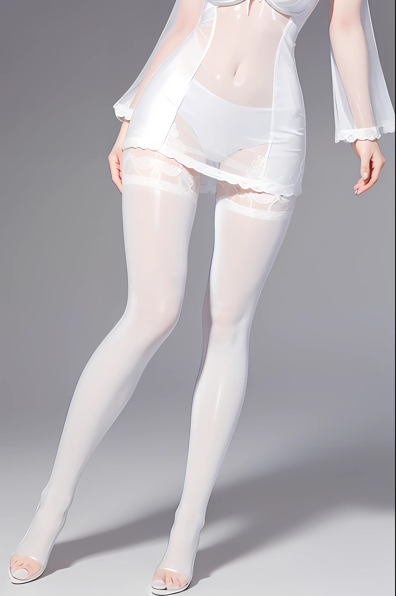 1girle, solo, Full body portrait, Transparent nightdress, heels, Gray stockings, Masterpieces, Best quality, Realistic, hyper-detailed, (Shiny skin, perspire:1.4),  (Clothes are transparent:1.6),(Full body view :1.6),looking at the viewer, Short light blue hair, Red eyes,slender,Dynamic light and shadow,high res,Sharp focus,depth of field,The eyes are delicate,Sharp pupils,The pupils are realistic,(C cup:1.2),(White skin:2.0),(Long legs:1.8),(Clothes are transparent:1.5),swimming pool