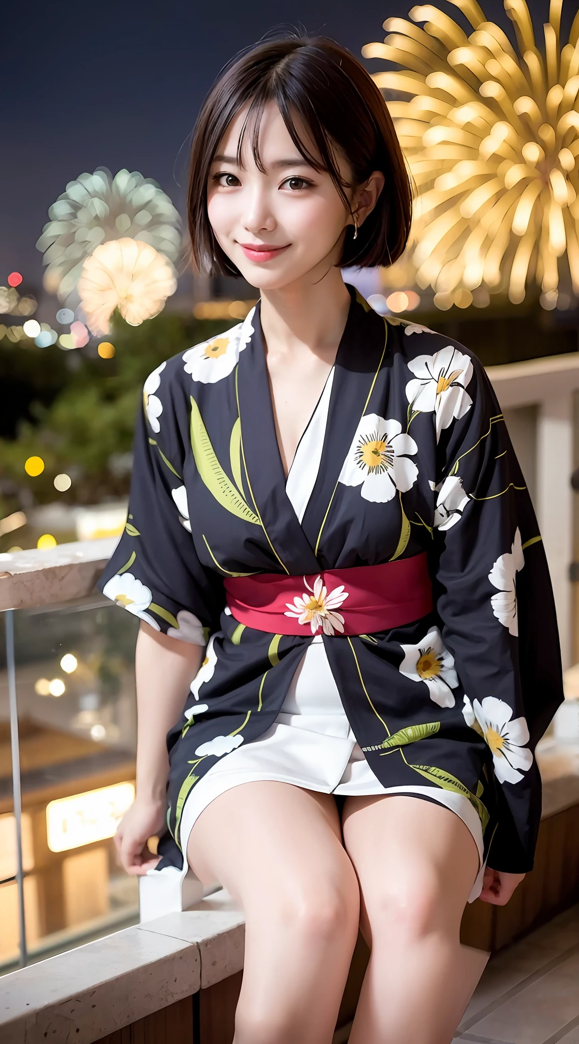 Colorful yukata with patterns
