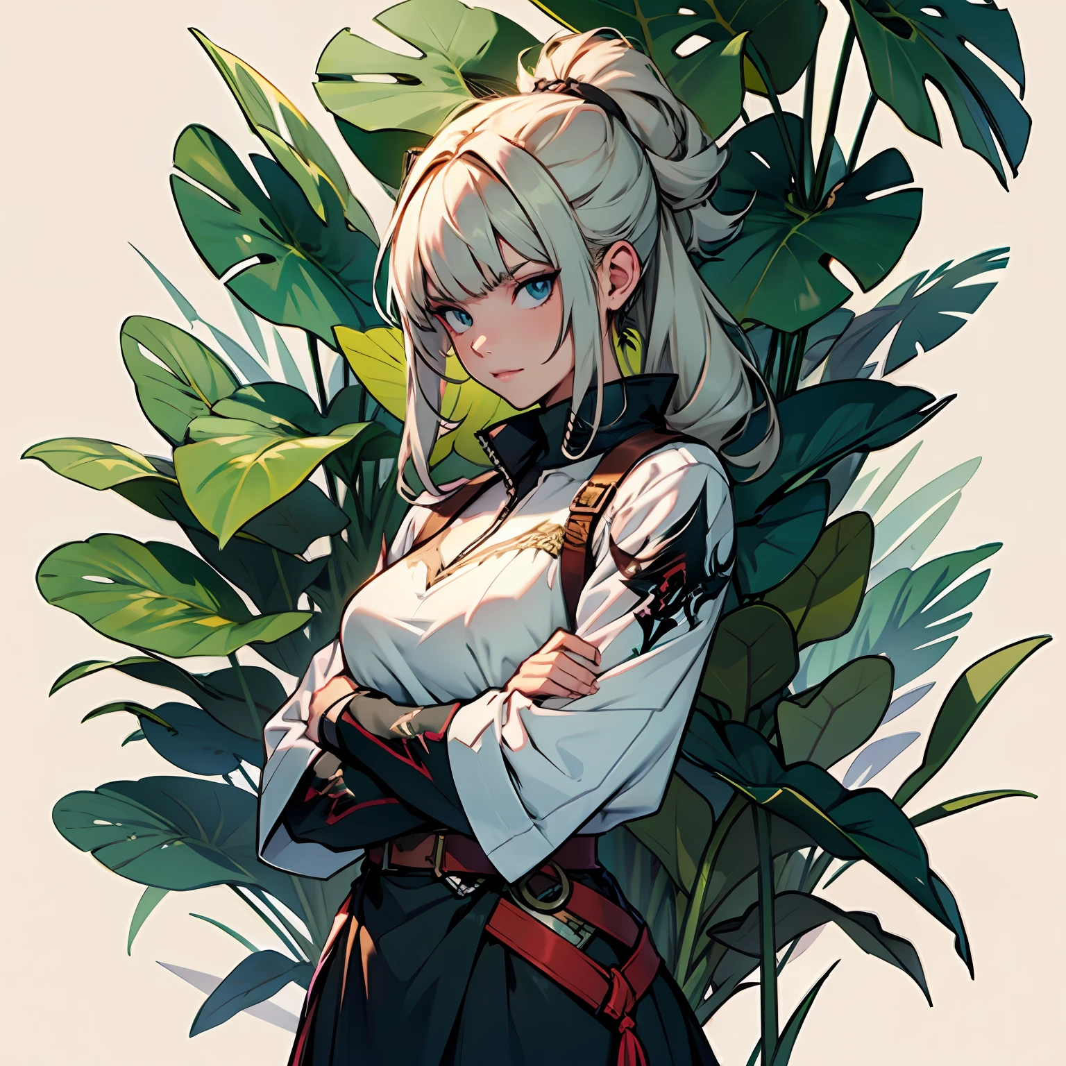 Girl Warrior,war ,All over body,Plant monsters,illustration
