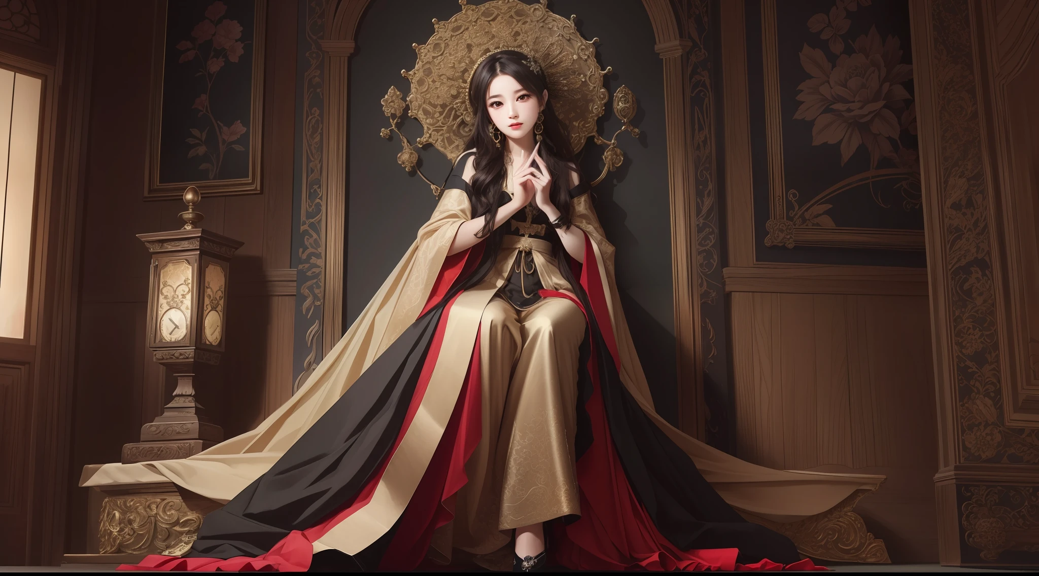 Masterpice: 1.5, high quality: 1.5, best quality: 1.5, 1girl, (highly detailed girl), ((full body)), highly detailed eyes and face, intense color, highly detailed fingers, intricate_details, CG, cute, beautiful, official art