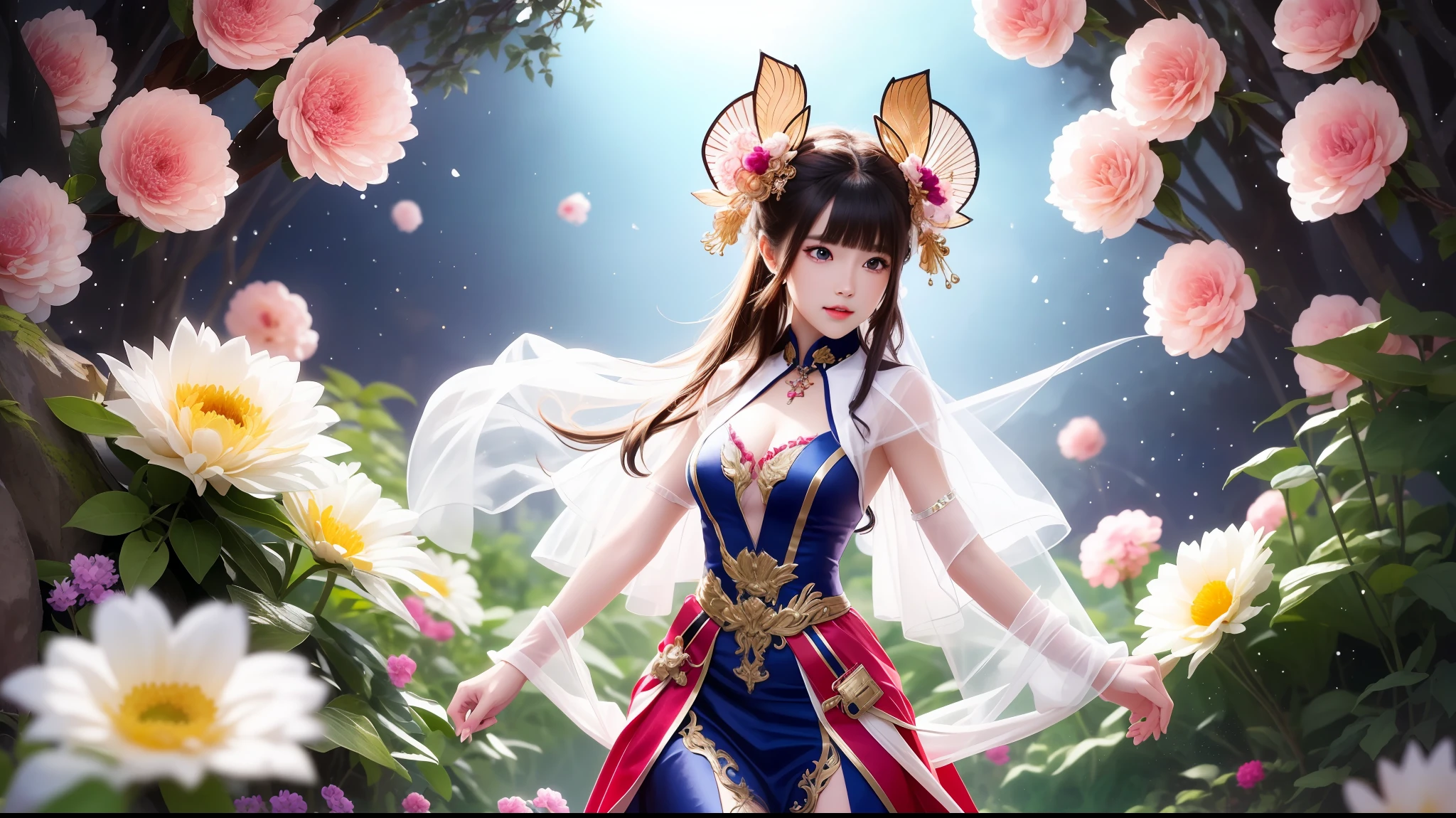 Masterpice: 1.5, high quality: 1.5, best quality: 1.5, 1girl, (highly detailed girl), ((full body)), highly detailed eyes and face, intense color, highly detailed fingers, intricate_details, CG, cute, beautiful, official art