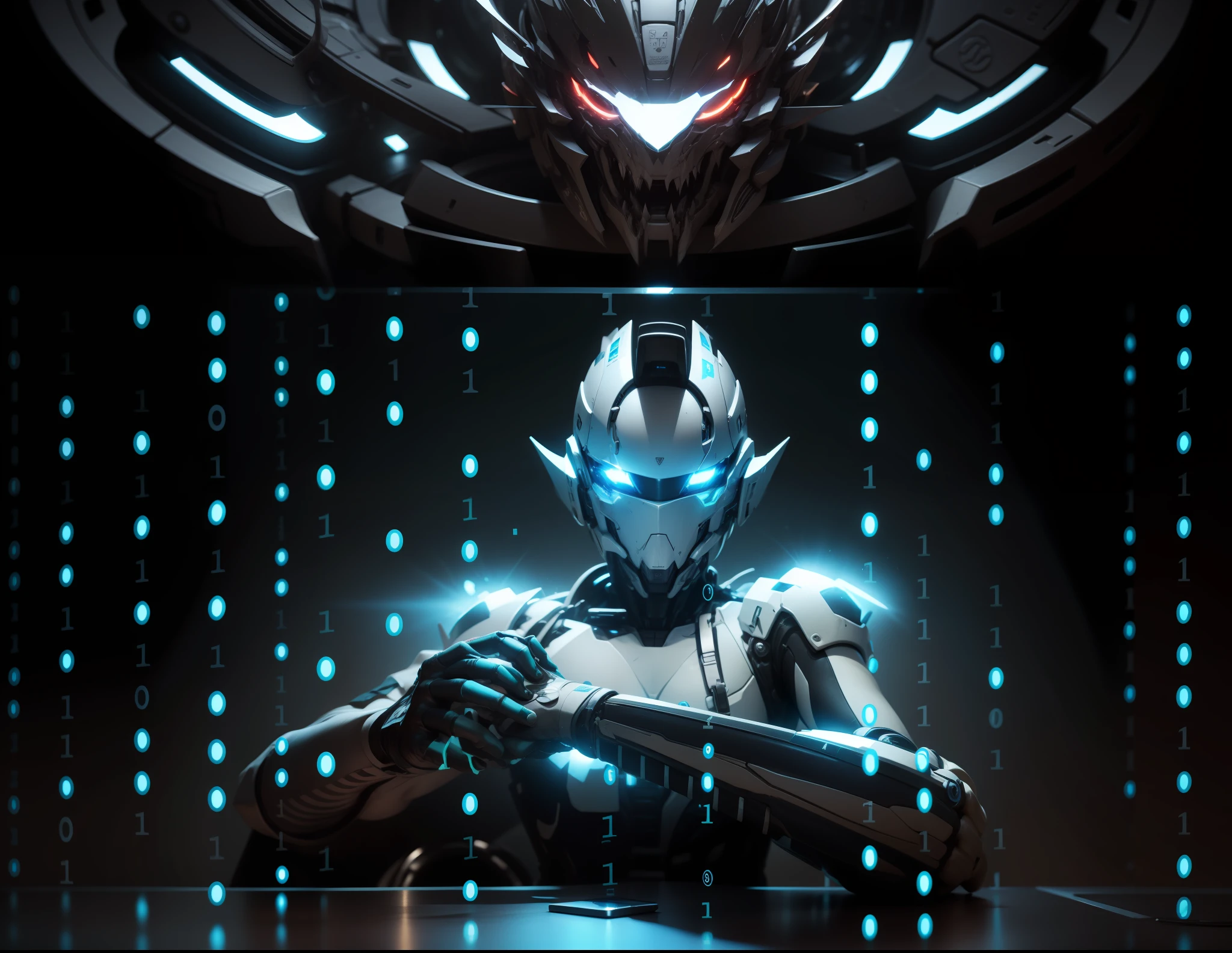 Hands on the keyboard of the PC,