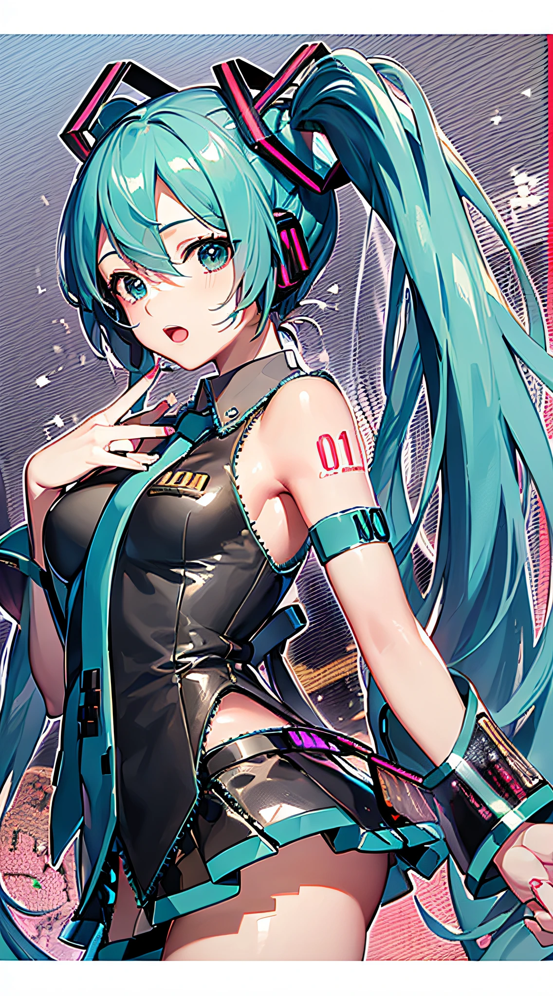 (((Obra maestra, hatsune miku, vocaloid, Super detailed