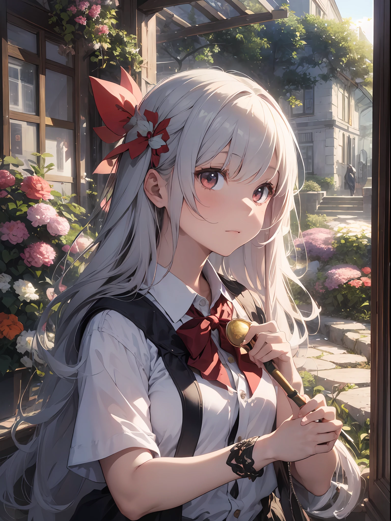 (Masterpiece, Highest Quality, Best, Official Art, Beautiful and Aesthetic: 1.2), (Masterpiece, Highest Quality, Best Quality, Official Art, Beautifully Aesthetic: 1.2), (Masterpiece, Best Quality, Best Quality, Official Art, Beautiful and Aesthetic: 1.2), (1 Girl: 1.3), Very Detailed, (Fractal Art: 1.3), Colorful, Supreme Detail, This painting titled "Girl Wizard from Another World" It depicts a girl wielding magic in the garden of an exclusive castle. A beautiful otherworldly castle spreads out in the background, and the garden located inside creates an atmosphere as if you have opened a door to another world.
In the center of this scene stands Japan elementary school girls in elementary school uniforms. Her face is innocent and has an expression that makes her wish for something. In her hand is a luxurious wand, from which mighty magical powers are emitted. Its energy is so powerful that the beam of light makes a large trajectory in the sky.
The charm of this painting lies in the power of the girl and the beauty of the garden, as well as the skillful capture of the otherworldly atmosphere. And the girl's facial expressions and movements are very realistic, and have the power to draw the viewer into the place.
In addition, the light and shadow production is also stunning. The beam of light emitted by the wand brightly illuminates the garden and the castle, creating a sense of distance between the visible light source and the girl. Quality produces realistic images that can convey visual beauty and narrative appeal at the same time.
This is not only a visually appealing piece, but also a work that further enriches the visual experience by depicting a story. We think about the theme to the fullest.
The reason for this is that the level of perfection and the effort and passion of the artists who thought of it on their own is unrivaled. Here are the best works that we propose to you. The images should be very realistic, very detailed, and 16k with high resolution.