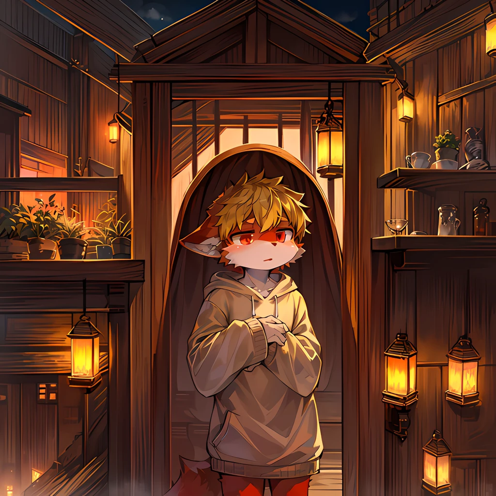 ((solo)), (Anthro furry) (goat_boy:1.5),(brown_fur:1.5) charming scene.